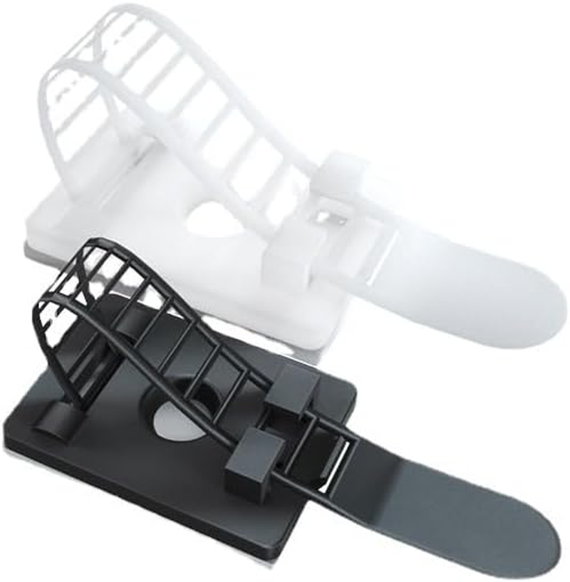 Clearhill 50Pcs 0.97In Width White Adjustable Self-Adhesive Cable Straps -Cord Clamps for Wire Management &ndash; Reusable Cable Ties for Home, Office, Car, and More image number 4