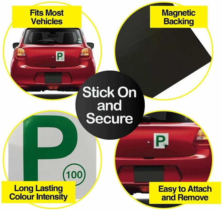 Tootoo 2Pcs Green P Plates Magnetic | Easy to Use (NSW Only) Handy Hardware