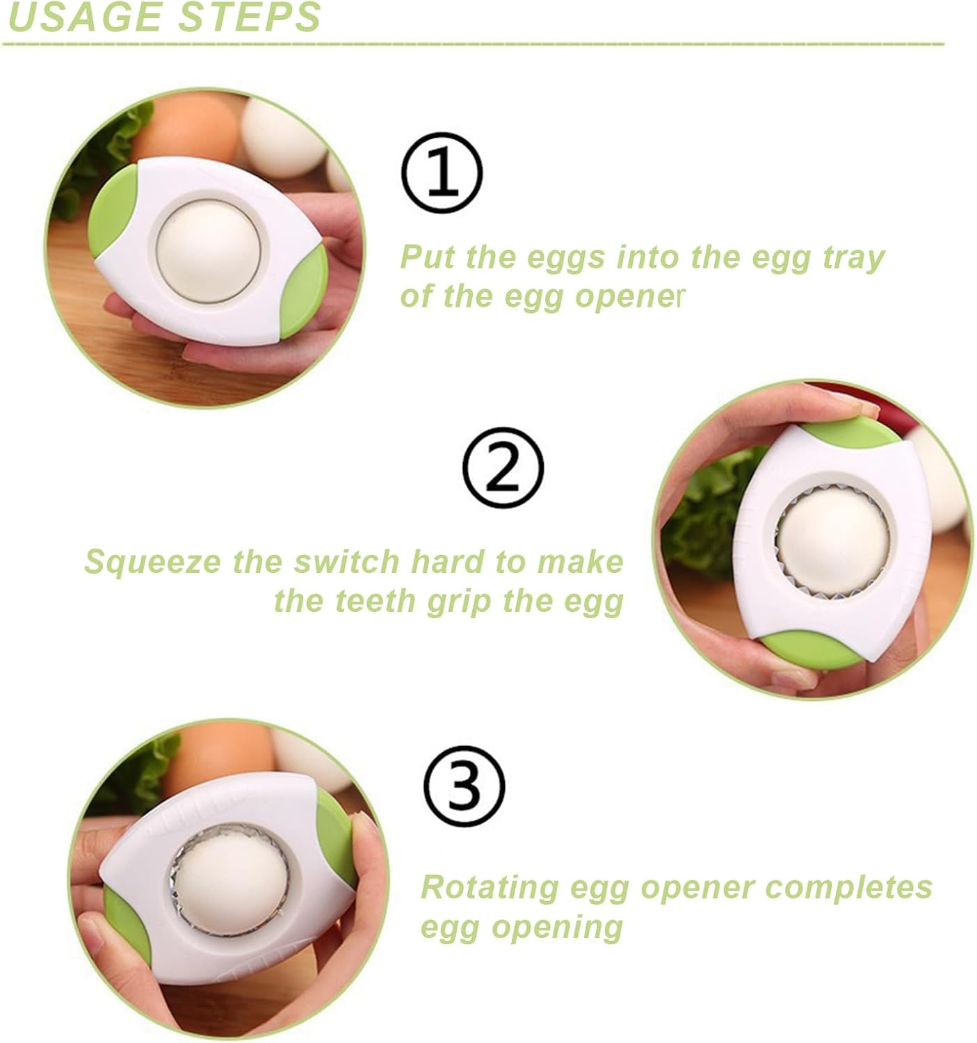 Wesoke Egg Shell Opener, Egg Peeler Egg Topper Cutter Eggshell Separator for Raw Eggs, Egg Cracker Chopper for Hard Boiled Eggs