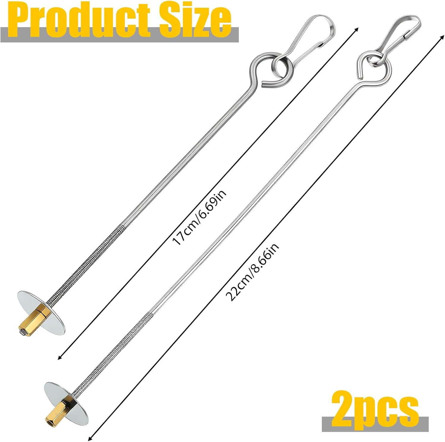 5PCS Bird Cage Food Holder with Hook, Parrot Fruit Vegetable Skewer, Stainless Steel Bird Feeder for Cages, Hanging Foraging Toy, Birds Cage Feeder Foraging Toy for Macaw Parakeet Parrot Budgie image number 5