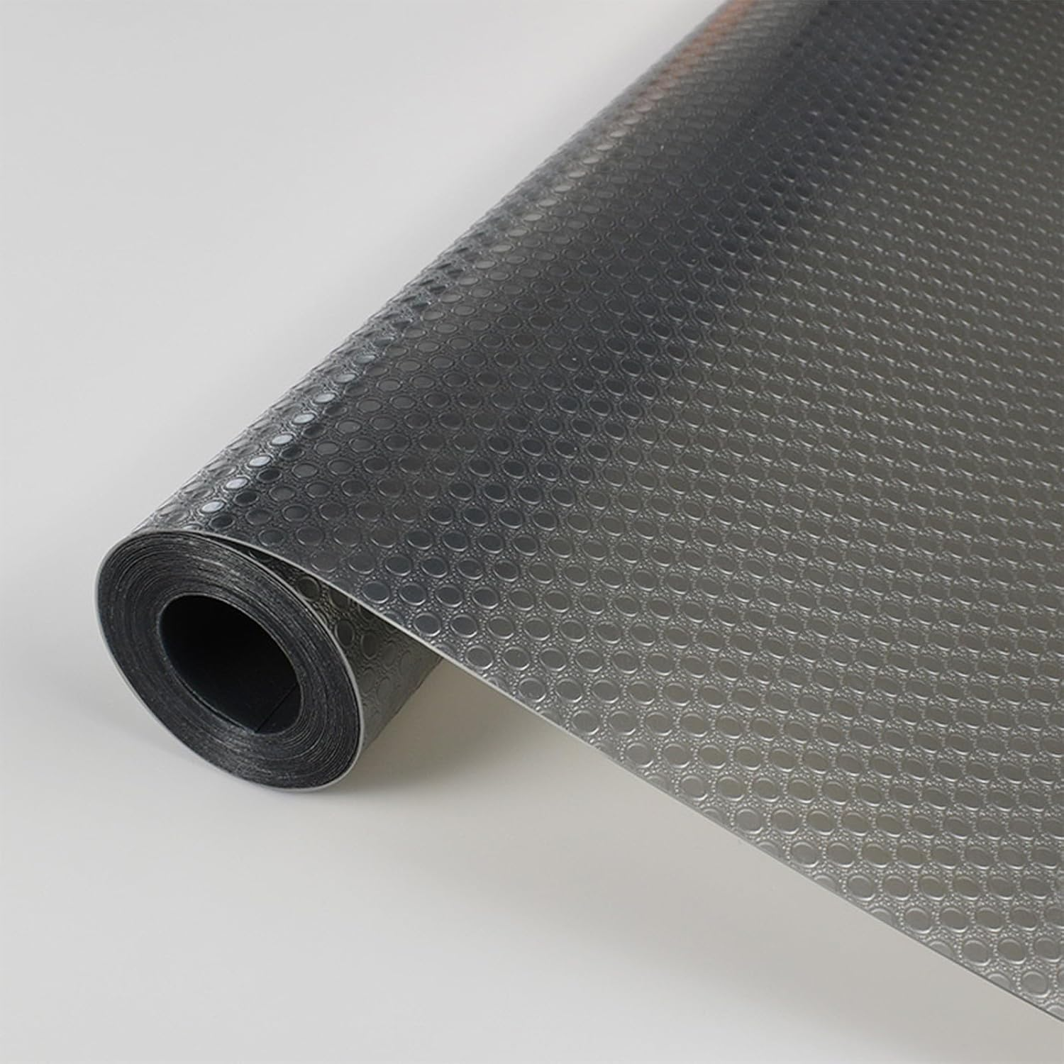 18&times;197In Plastic Shelf Liner, Anti-Moisture and Anti-Mold Drawer Protection Mat, Plastic Cabinet Liners Washable Fridge Liners Cupboard Pad for Kitchen Pantry Refrigerator (Transparent Black)