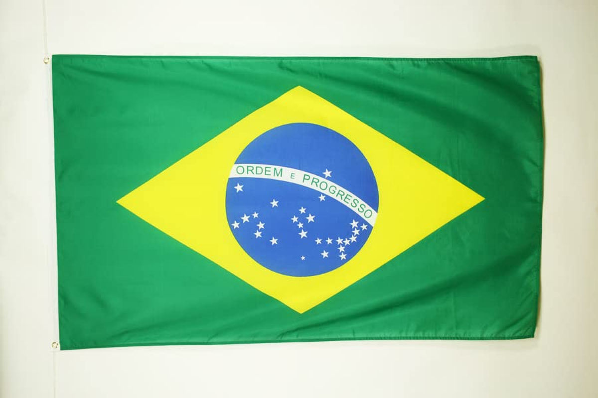 Brazil Country Flag | Double Stitched National Flag of Brazil Use for Indoor-Outdoor Purpose | Lightweight, Bright & Vivid Colors, Flag of Brazil