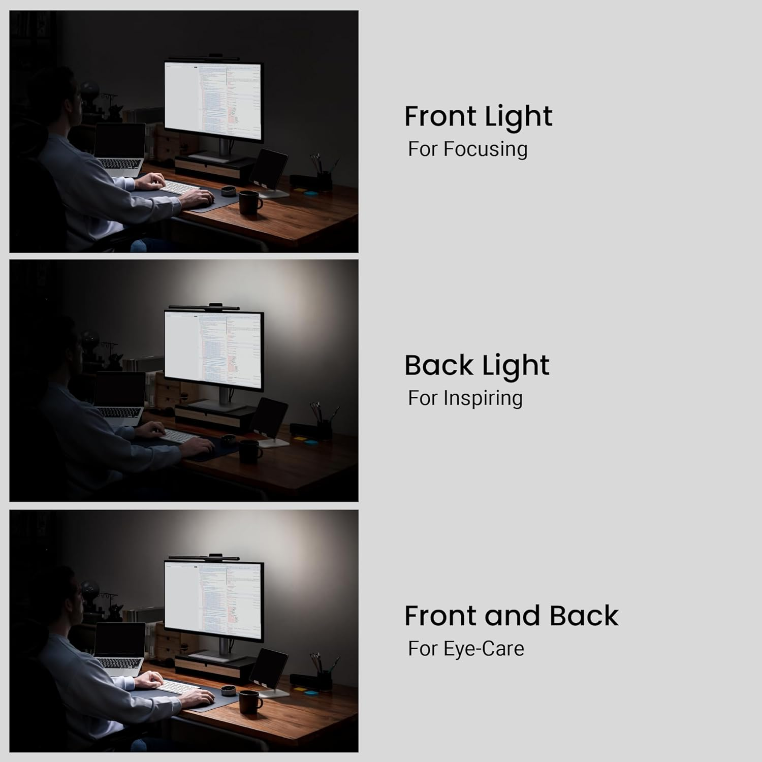 Benq Screenbar Halo 2 LED Monitor Lamp &ndash; Wireless Controller, Brightness and Colour Temperature Adjustable, Ergonomic Monitor Lighting, No Screen Reflections, Space Saving, USB Power Supply image number 3