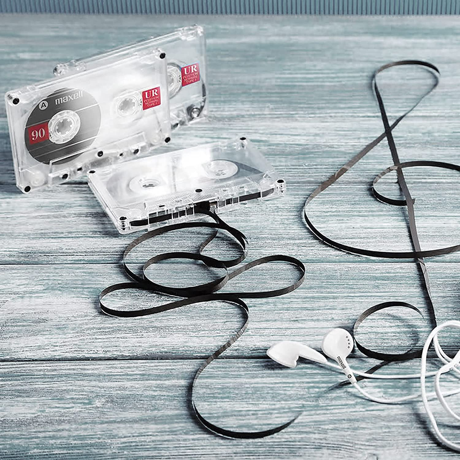 Maxell 108562 UR-90 5PK Normal Bias Audio Cassettes 90 Minute with Cases 5 Pack image number 2