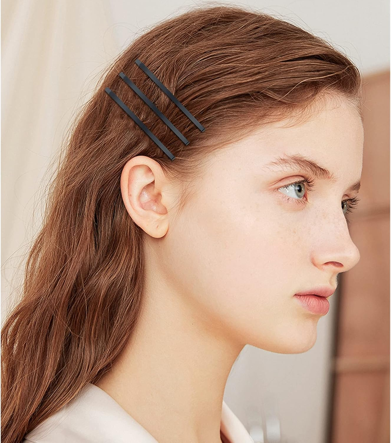 50 Black Jumbo Bobby Pins, 2.56 Inch Metal Hair Clips Hair Pin Bobby-Pins Hairpins Hair Accessories for Women Thick Long Updo Hair Style - 2.56" Gold image number 5