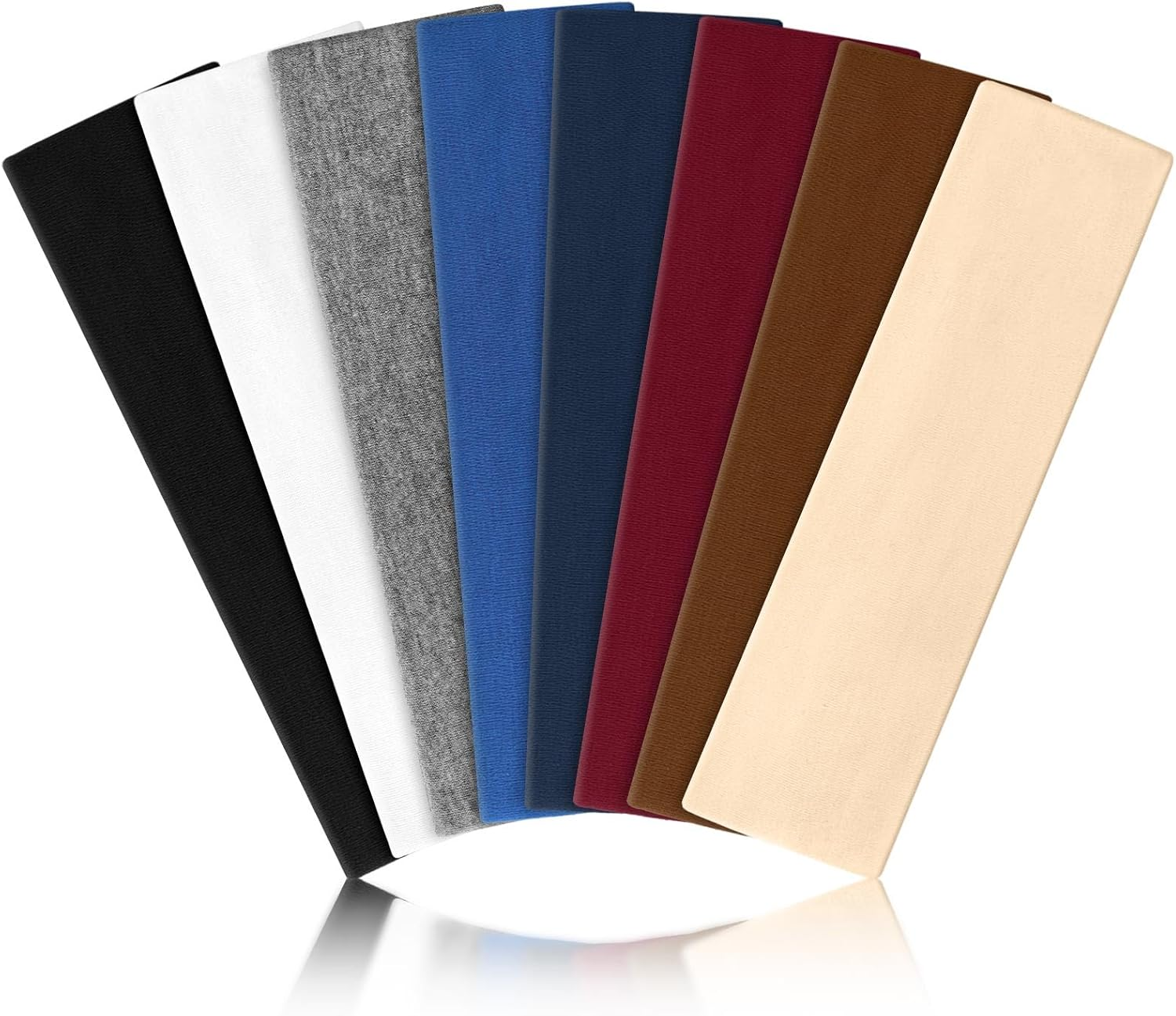 AWUMBUK Women'S Sports Headbands, Pack of 8 Black Hair Bands, Non-Slip Headbands, Elastic Headbands, Unisex Hair Band, Sport, Yoga, Workout, Running, Fitness, Gym, Hair Accessories