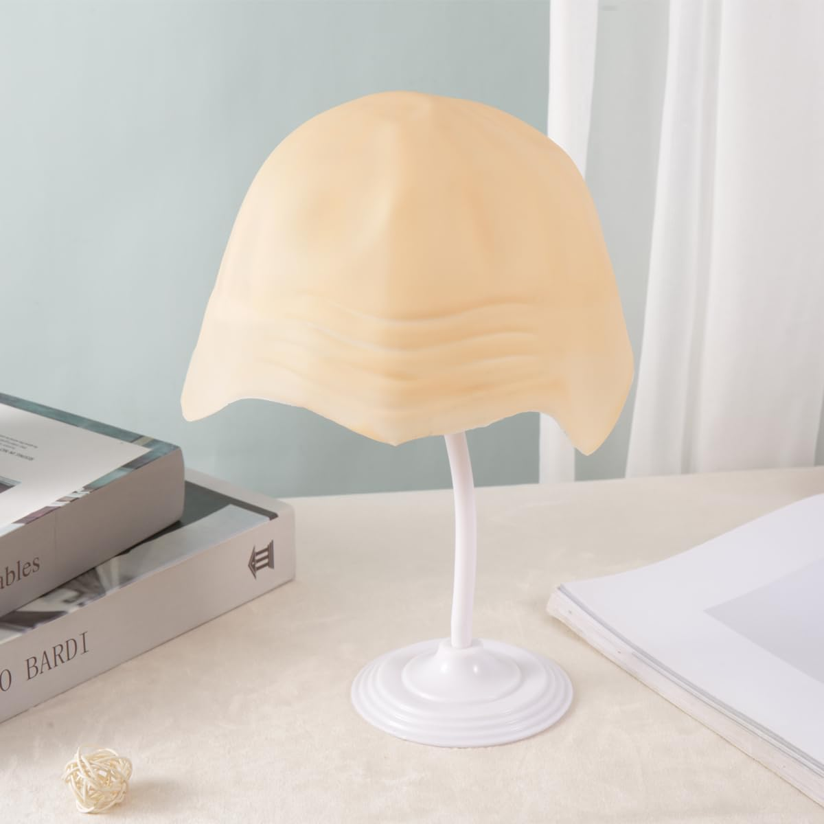 ATAYOU 4 Pcs Mens Halloween Cosply Costume Accessories Set with Black Gray Striped Scarf Fake Nose Latex Bald Cap, Black and Gray image number 3