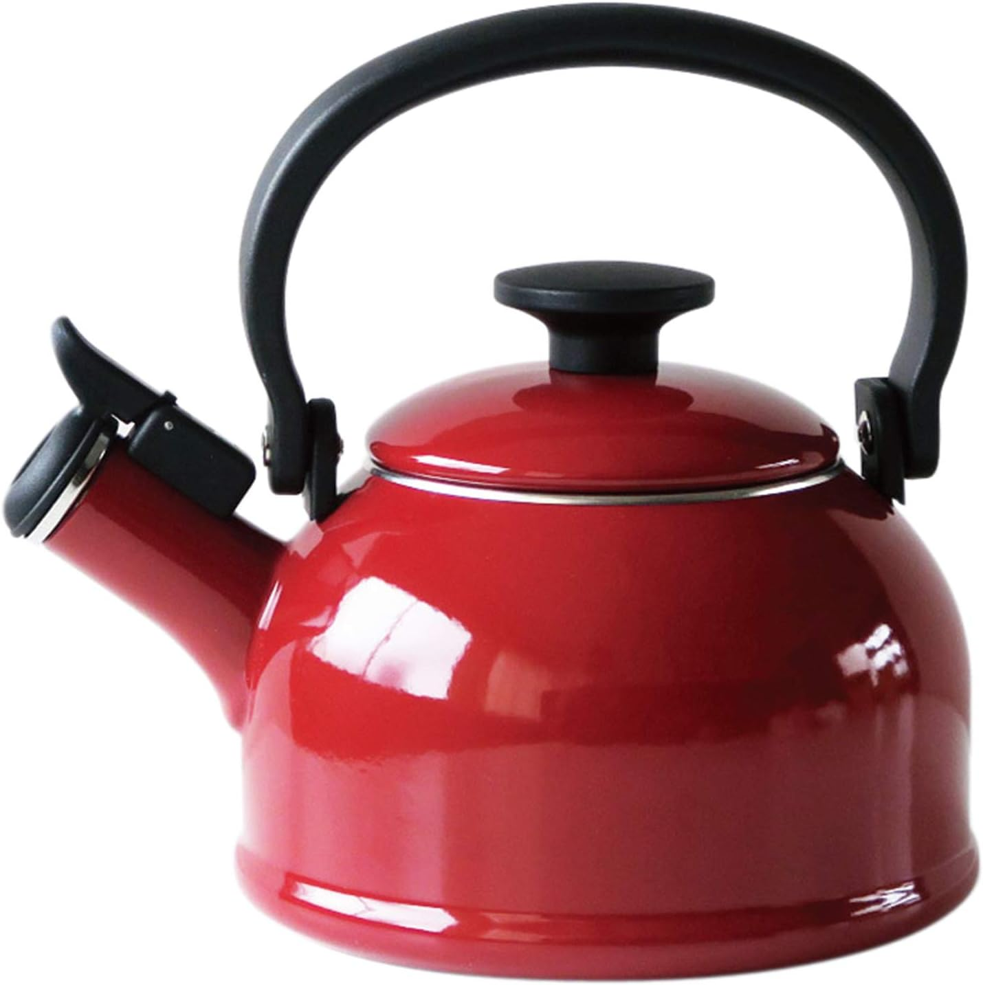 Fuji Hollow CTN-1.6WK.SB Whistling Kettle, Induction Compatible, Cotton, 0.4 Gal (1.6 L), Smoke Blue