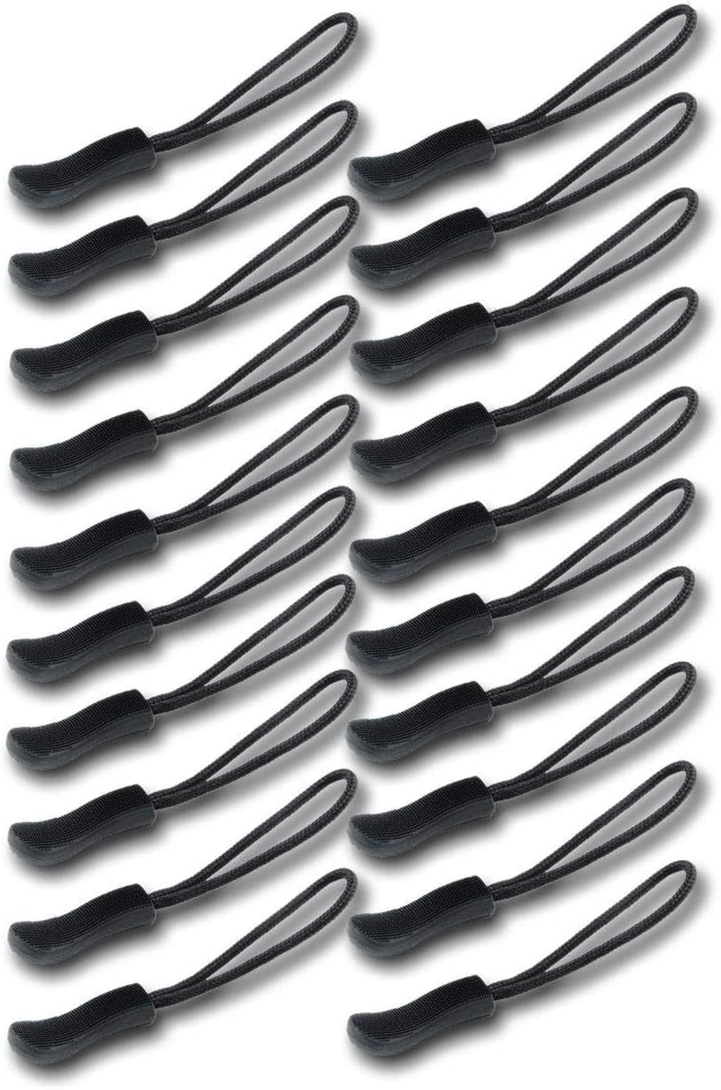 DYZD Durable Zipper Pulls, Tab Tags, Cord Pulls, Extension Zip Fixer for Backpacks, Jackets, Luggage, Purses, Handbags (Blue, 20 PCS)