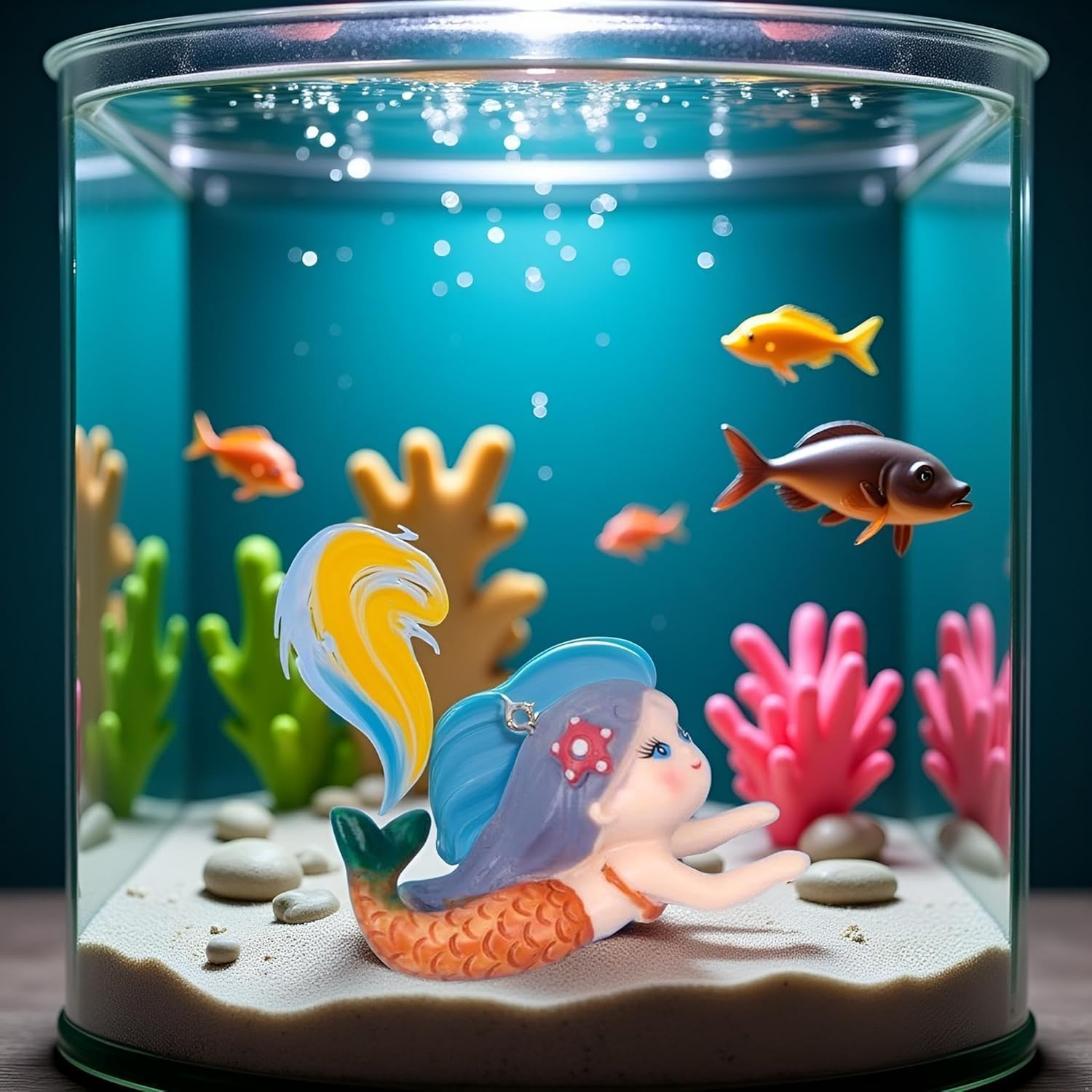 Pchnfei Floating Fish Tank Decor, Aquarium Fish Mermaid, Ornaments, Eye Catching Decoration, Aquatic Pets Cartoon, Miniatures Figures For, Aquarium D&eacute;cor Thematic Ornaments image number 3
