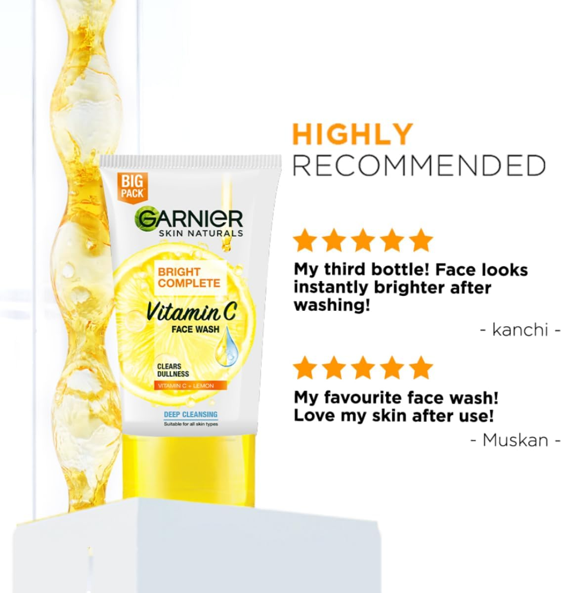 Garnier Light Face Wash 100G image number 4