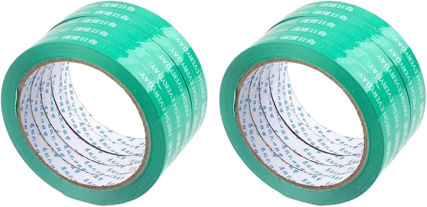 Eigell 10Pcs Bag Sealing Tapes Bag Sealer Tapes Length 55M Width 1.1Cm for Packaging Vegetables Cake Meat Fruits Convenience Store, Green - Green image number 4