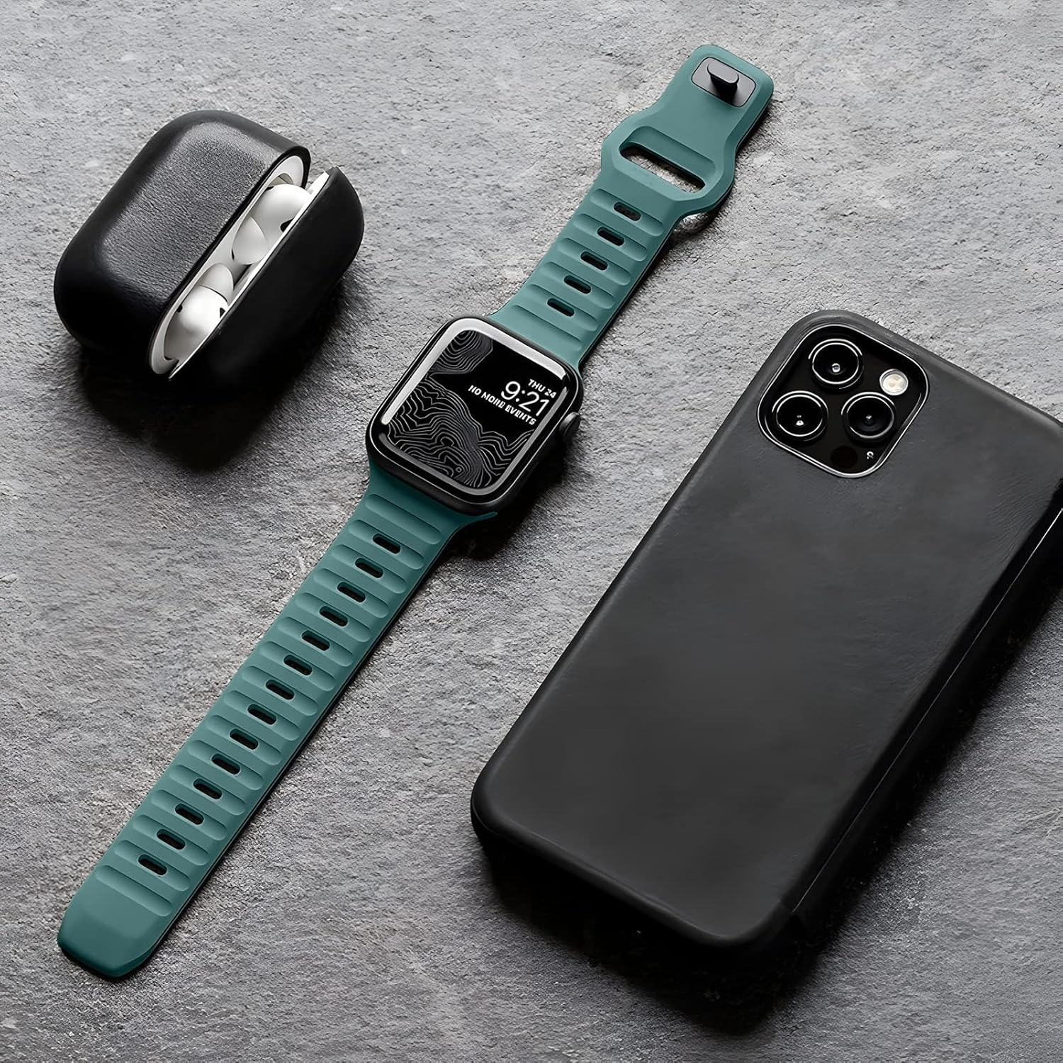 Compatible with Apple Watch Band 49Mm 46Mm 45Mm 44Mm 42Mm 41Mm 40Mm 38Mm Band for Men Women, Unique Design Silicone Strap Wristband for Iwatch Ultra 3/2/1 Series 11/10/9/8/7/6/5/4/3/2/1/SE Multi Color image number 3