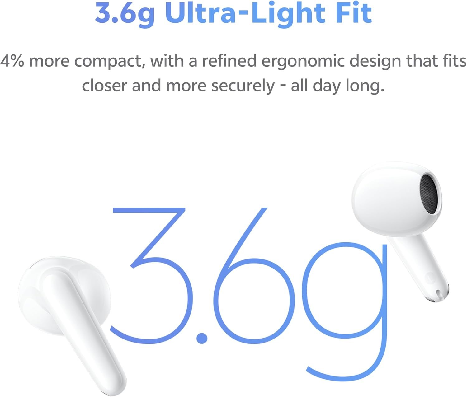 Vivo Buds Air3 Wireless Headphones Ultra Long Battery Life up to 50 Hours, AI Noise Cancelling for Calls, Dual Device Connection, IP54 Dust and Water Protection, Bluetooth 6.0 image number 2