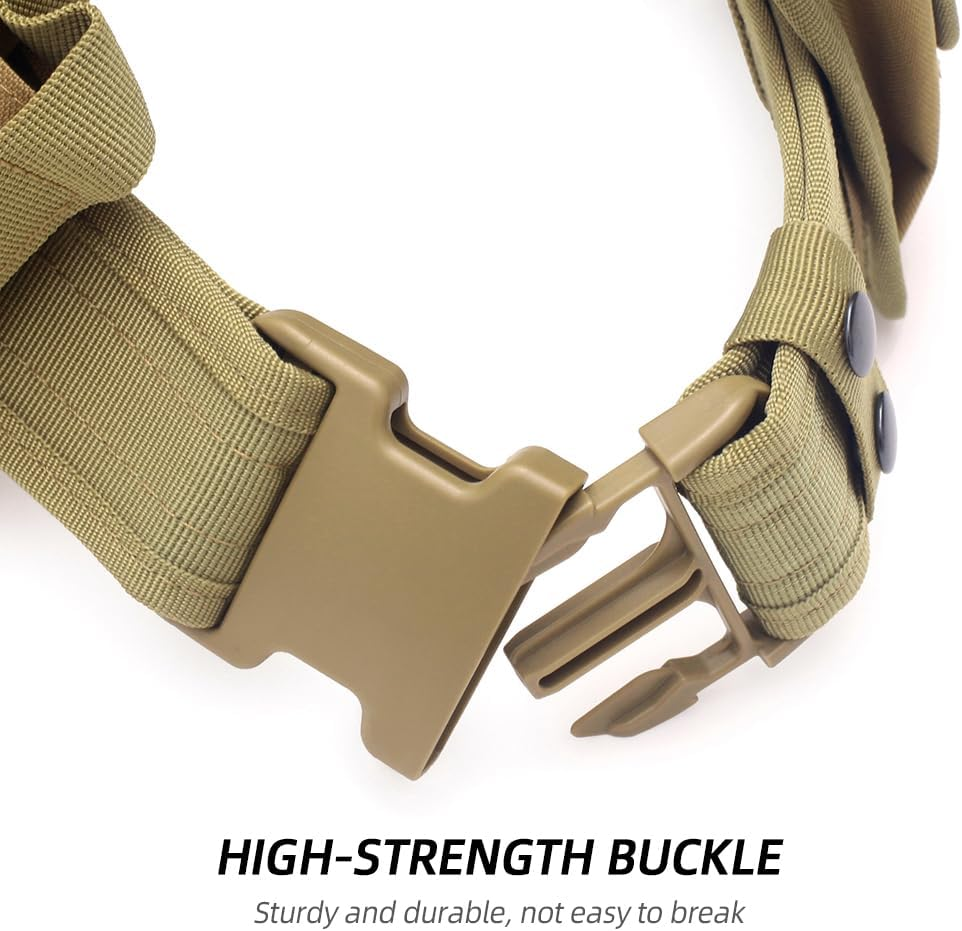 Namolit Outdoor Utility Belt Versatile Police Security Guard Modular Equipment System Molded Duty Belt Green - Green image number 4