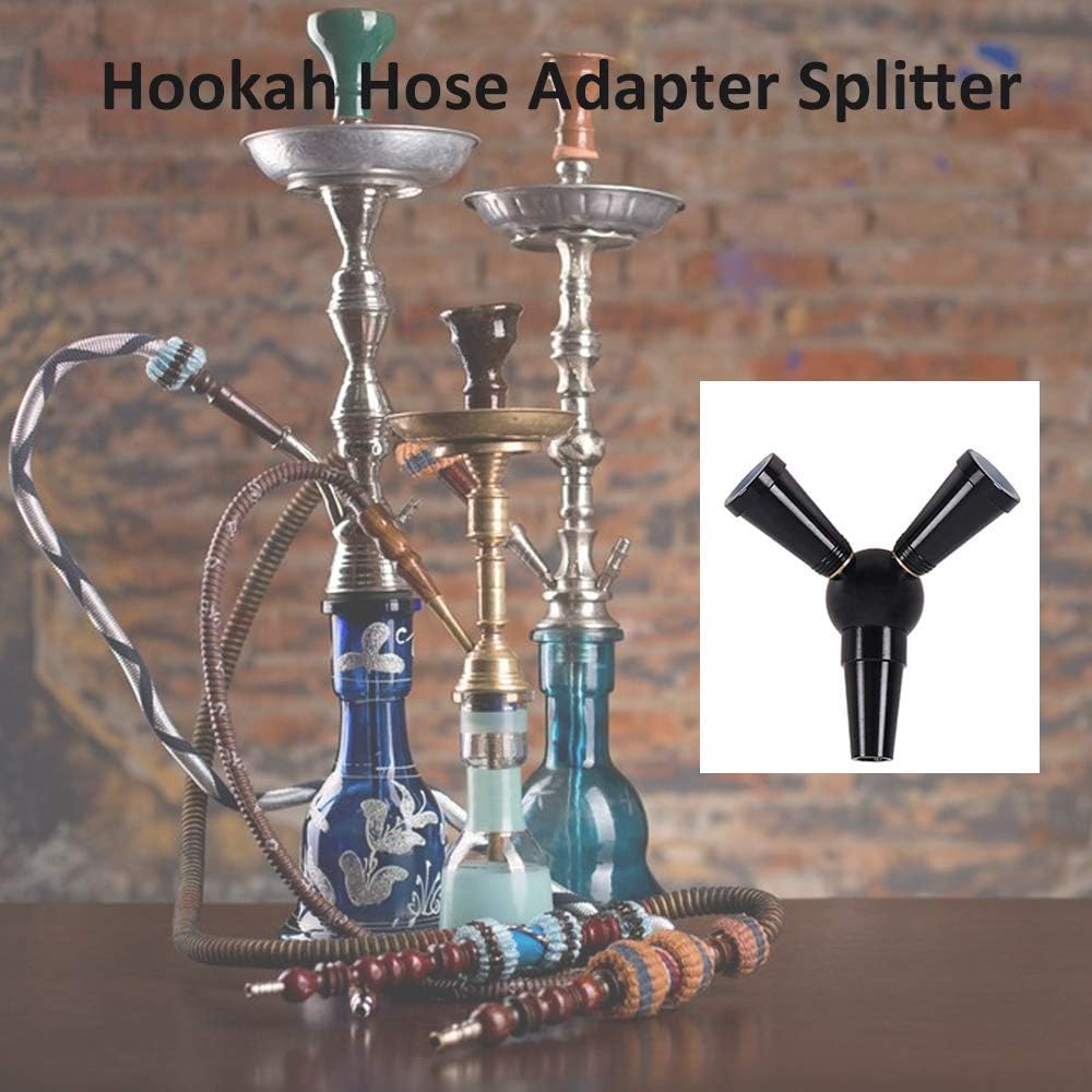 Hookah Hose Adapter Splitter 1 to 2 Connector Hookah Accessories Auto-Seal Shisha Hookah Hose Splitter Adapter Metal image number 2