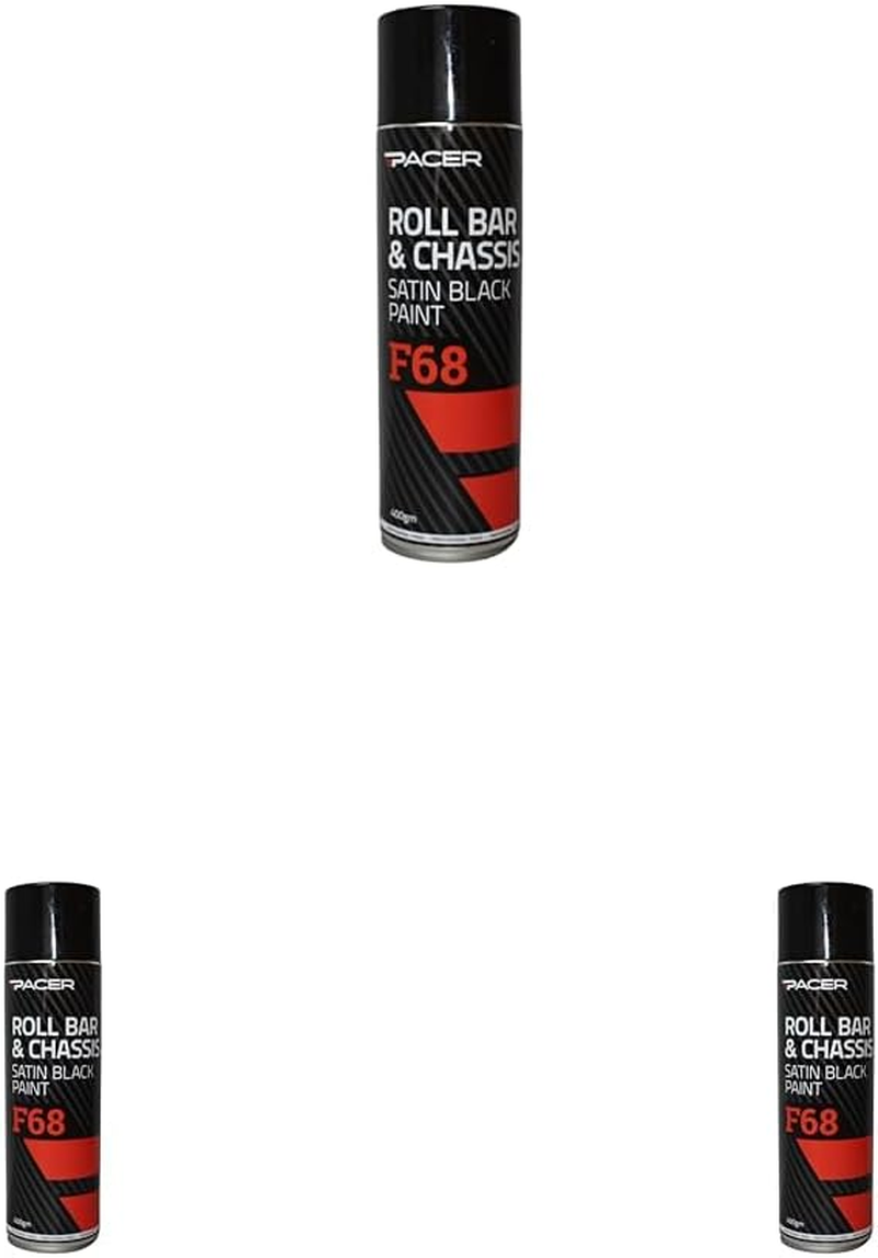 Pacer F68 Roll Bar and Chassis Paint, Satin Black, 400 G