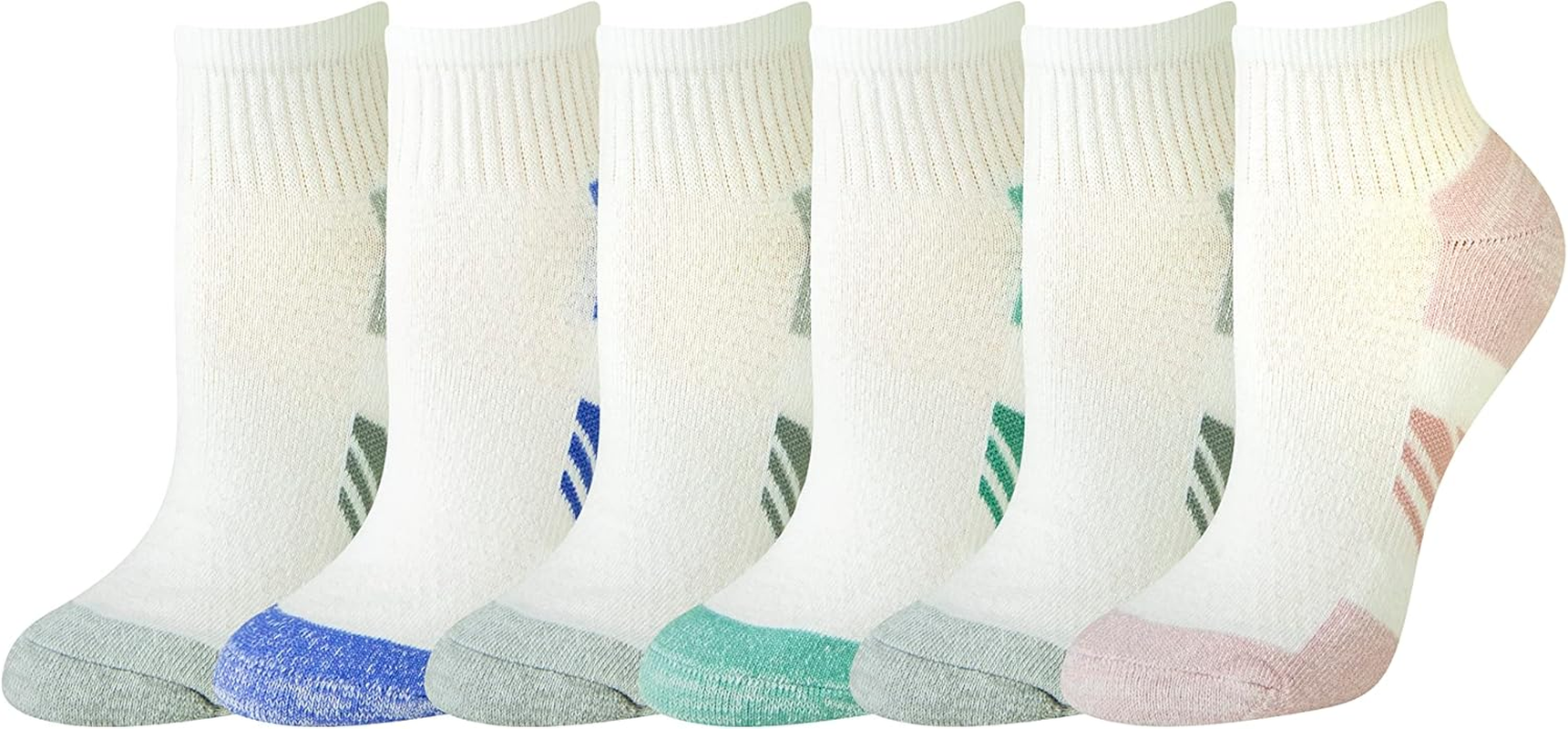 Amazon Essentials Women'S Performance Cotton Cushioned Athletic Ankle Socks, 6 Pairs