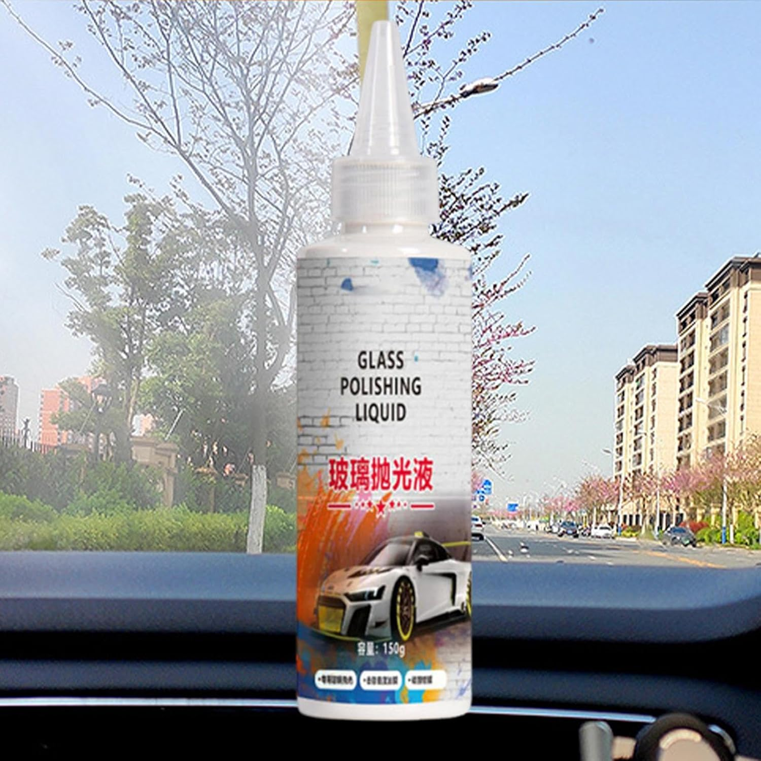 Car Glass Cleaner Agent | Repairing Agent for Car Scratches - Automotive Paint Cleaner Fluid with Long-Lasting Protection for Truck RV Sedan image number 2