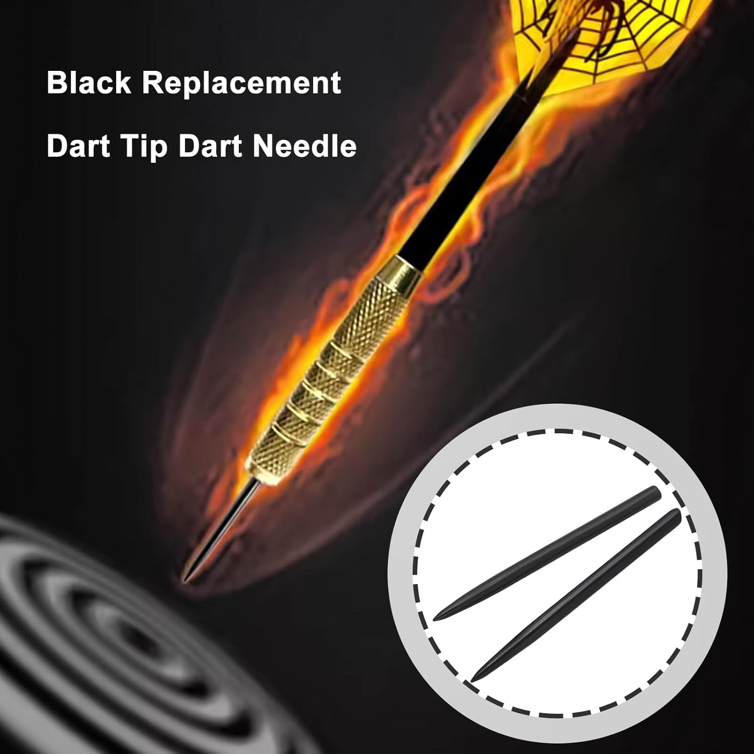 Emsea 15Pcs Dart Tips 2.3Mm Dart Spare Points Nickel-Plated Iron Replacement Smooth Tips Metal Dart Points for Glide Spare Dart Points Black image number 5
