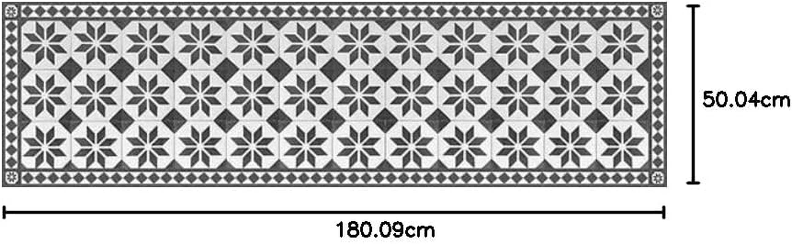 CREARREDA Kitchen Mat Non-Slip and Washable Vinyl Kitchen Runner 100% Made in Italy Vinyl Kitchen Rug Kitchen Mats for Floor