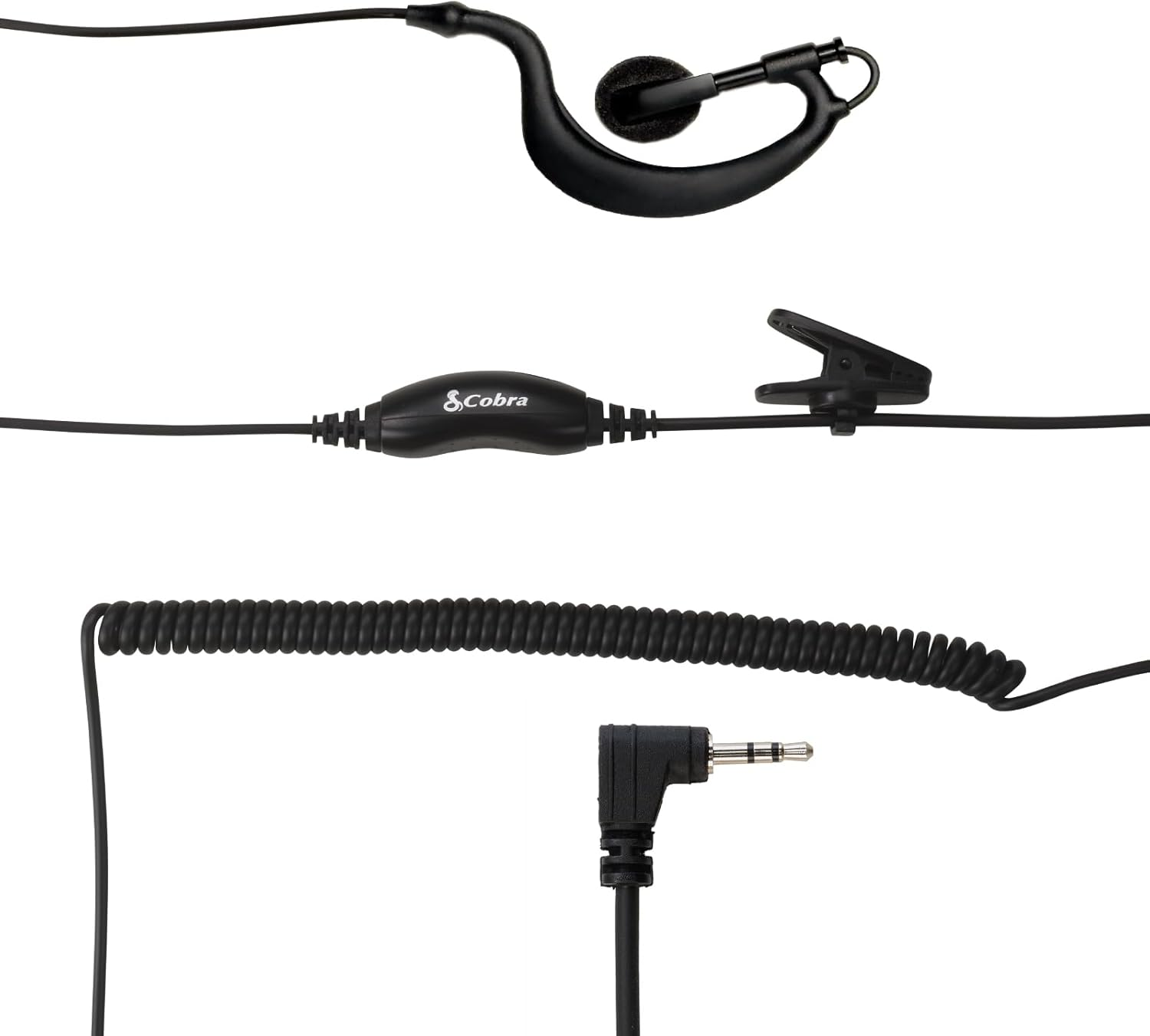 Cobra 2.5Mm C-Style In-Ear Headset with Foam Earpiece, Black image number 3