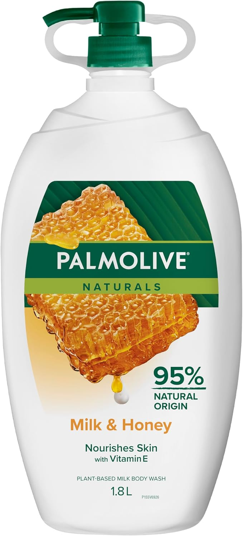 Palmolive Naturals Body Wash, 1.8L, Milk and Honey, with Moisturising Milk, No Parabens or Phthalates