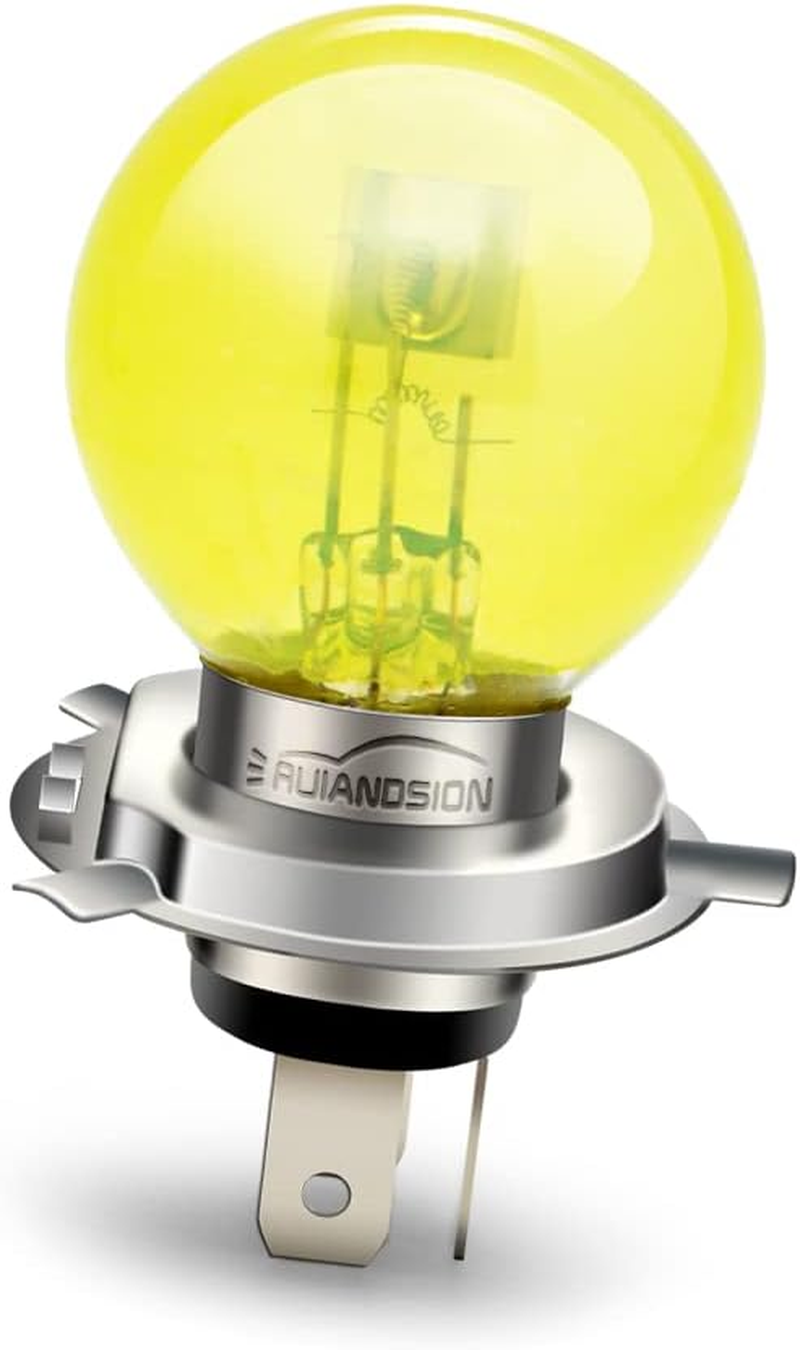 Ruiandsion P43T H4 Halogen Bulb 6V Headlight 45/40W 6 Volt Yellow Car Motorcycle Headlamp image number 3