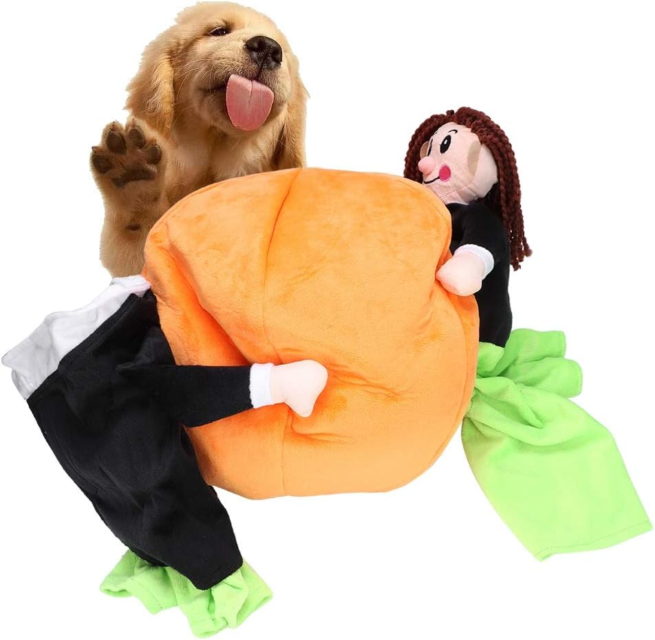 Cotton 3D Pumpkin Pet Costume Halloween & Party Cosplay Outfit for Dogs and Cats Comfy & Cute Dog Clothes with Easy to Wear Hook & Loop Design Ideal for Holiday Dress Up image number 4