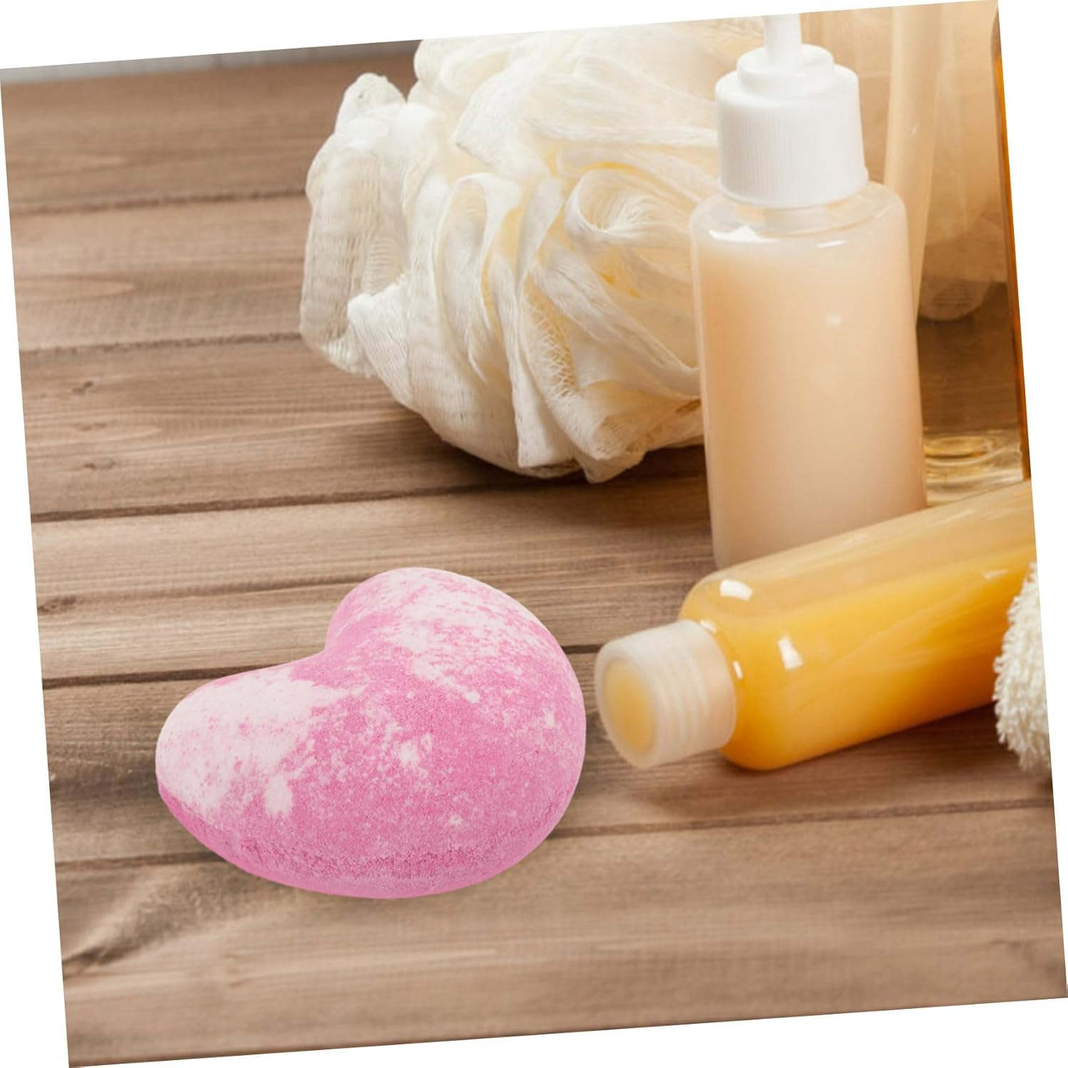 Mikinona Valentine Day Heart Bath Bomb Aromatherapy Spa Salt Bomb Shower Tablet