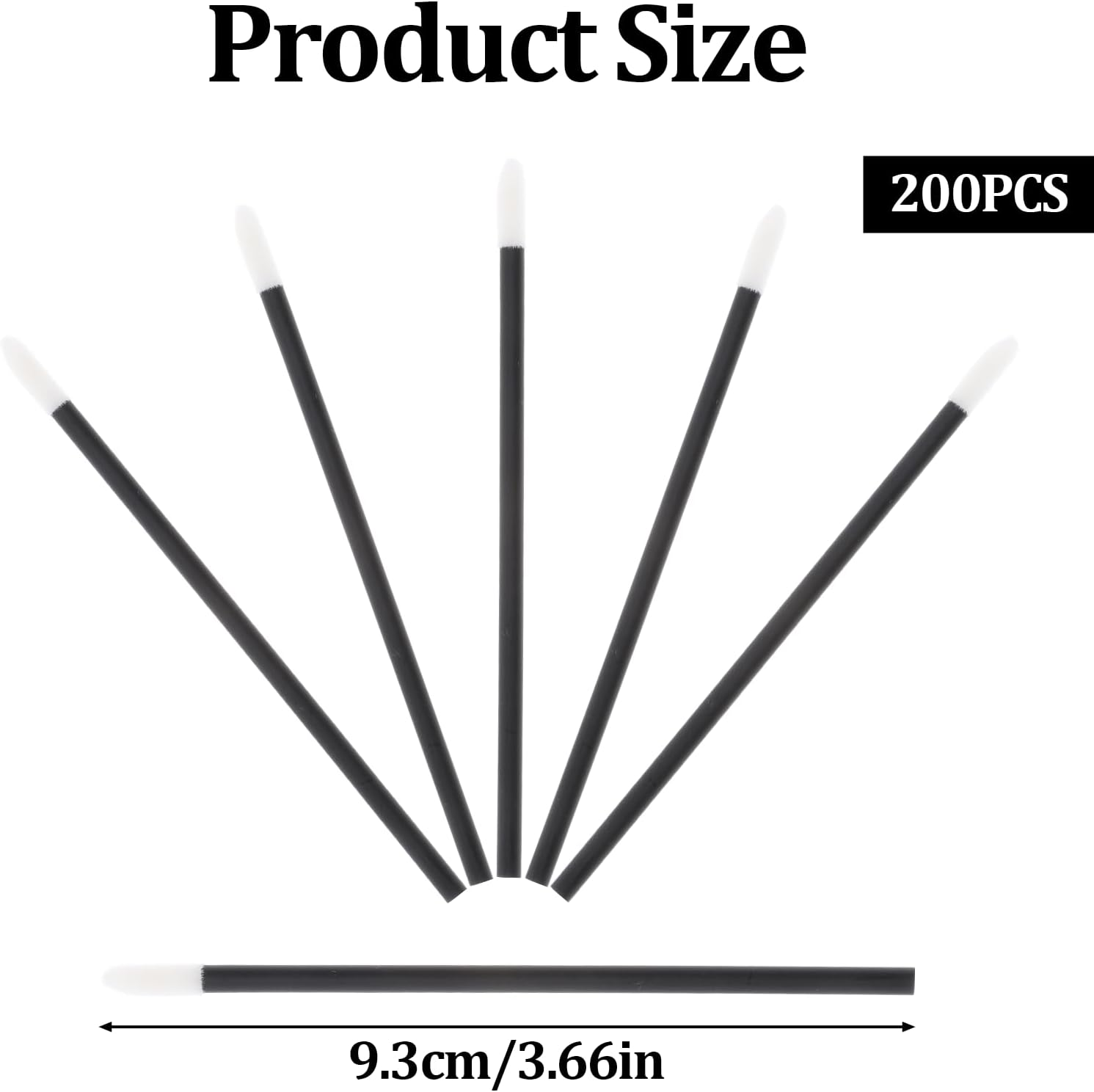 200 Pcs Black Foam Swab 3.6 Inch Cleaning Swabs Foam Tips Sponge Sticks for Printer Electronics Camera Optical Lens image number 6