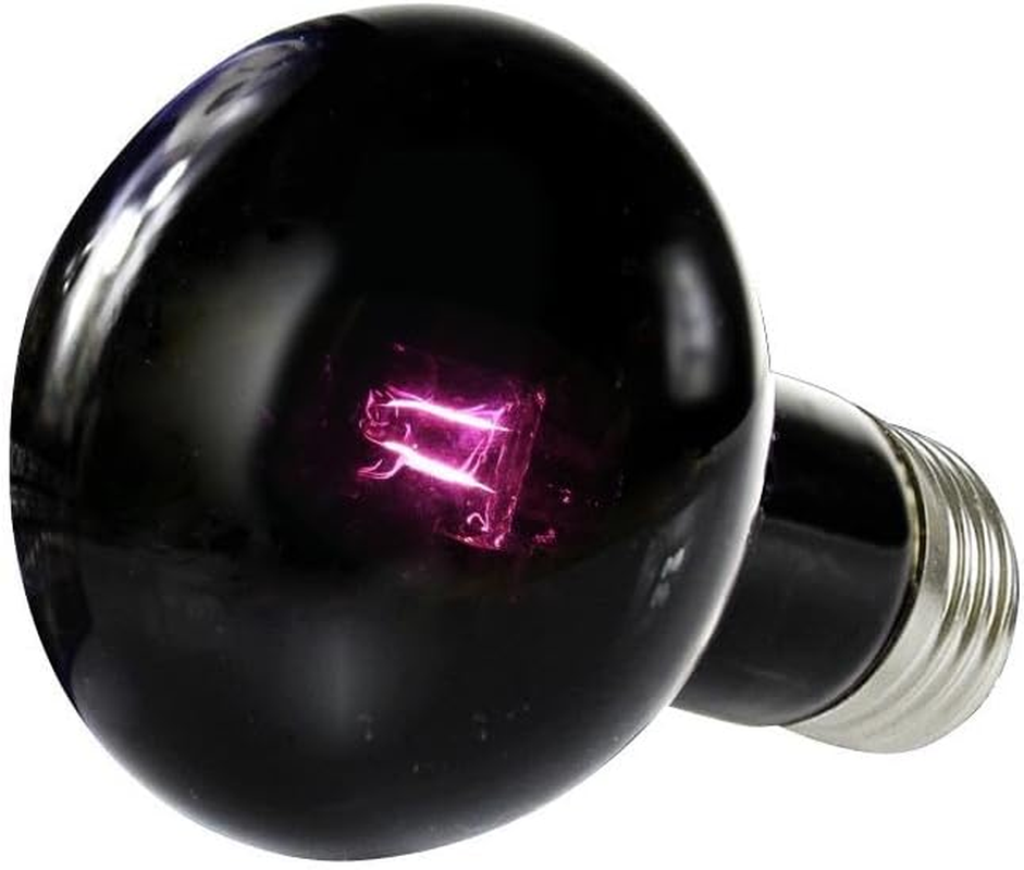 100W Infrared Heat Lamp Bulb, UVA Night Heat Bulb, Moonlight Light Glass Heating Lamps Bulbs, for Lizard Snake Chameleon Bearded Dragon Aquarium Reptile & Amphibian image number 1