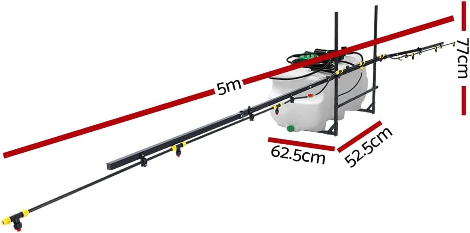 Giantz Weed Sprayer 100L Garden Weeds Killer Spot Sprayers Pump Pressure Lawn Plants Mist Boom Spray Tank, Farm Agricultural Equipment, 100PSI Diaphragm Pumps with 5M 8 Nozzles and 6M Hose image number 2
