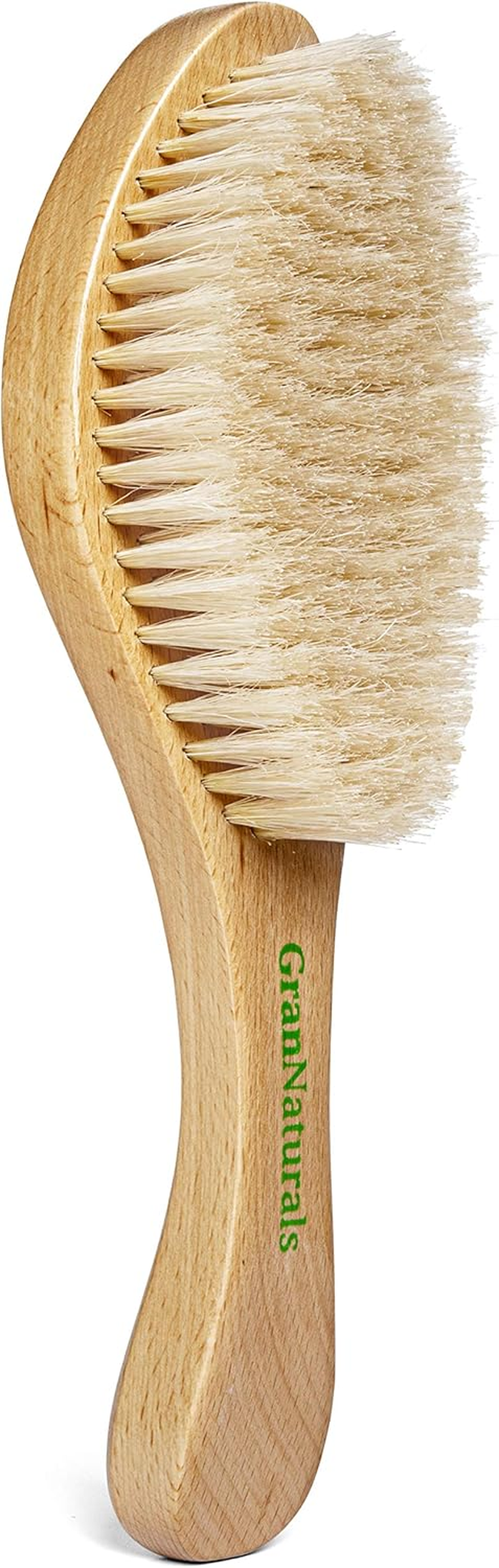 Grannaturals Soft Bristle Hair Brush - Curved Boar Bristle Vintage Style Hairbrush for 360 Waves, Sleek Slick Back Ponytail & Bun, Smoothing, Fades for Women & Men - Wooden Handle image number 5