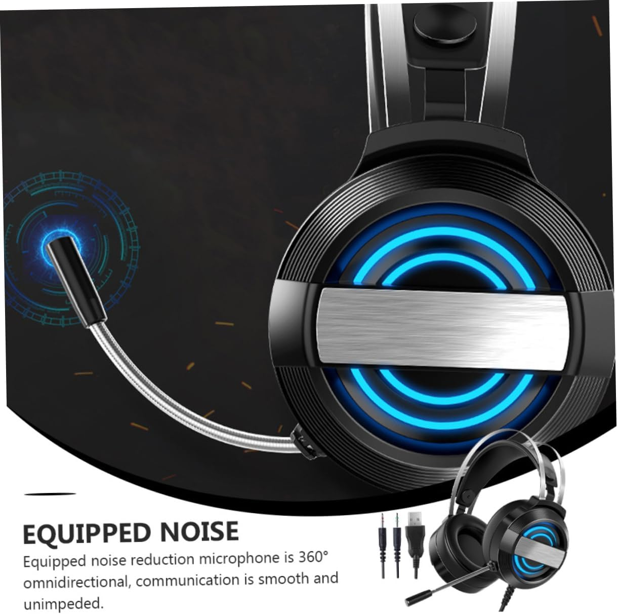 LIGIGWASH Wired Gaming Headset Microphone for Pc Stereo Computer Headphones Over-Ear Home Headset Black Standard Version for Gamers