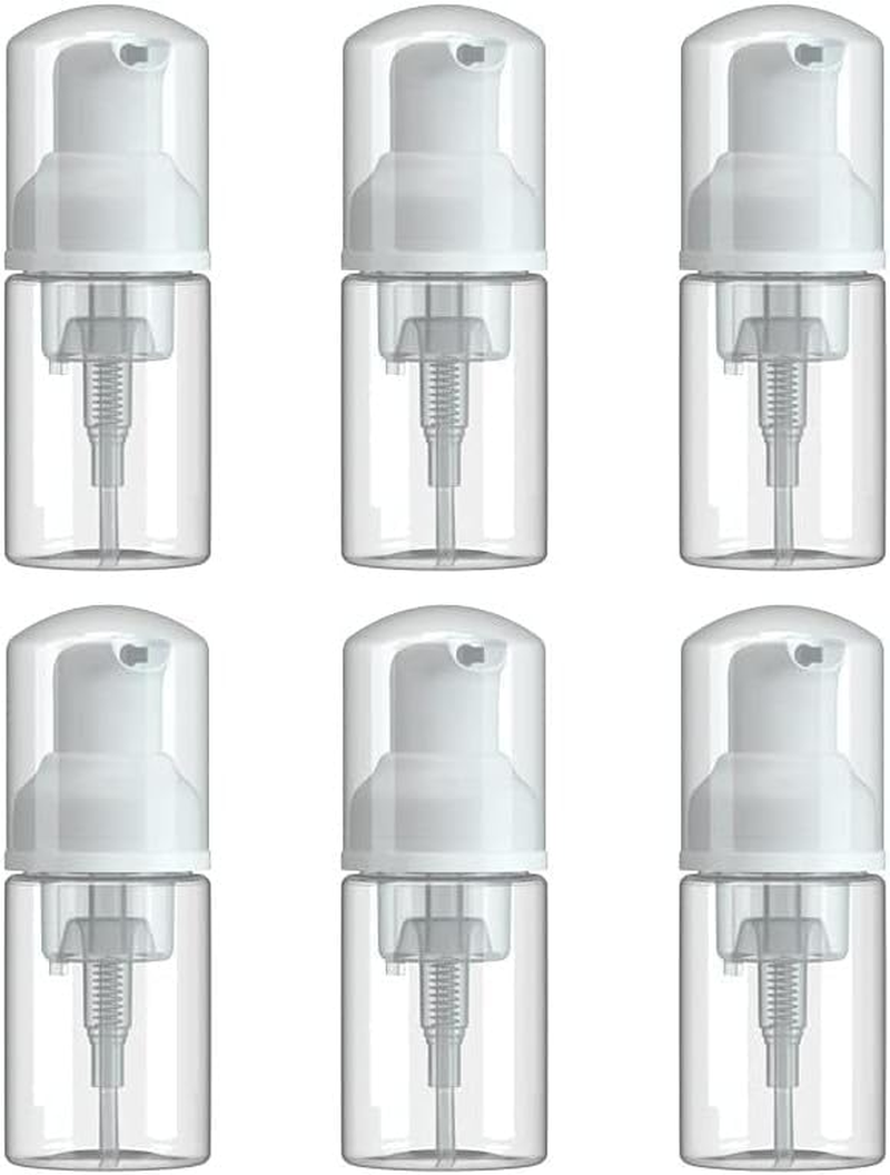 Empty Travel Foaming Pump Bottle, 6Pcs Empty Foaming Pump Bottles Soap Dispensers,Clear Plastic Small Foam Soap Dispenser,Small Foam Dispenser Pump Empty Foaming Pump Bottles,Empty Foam Pump Bottles image number 3