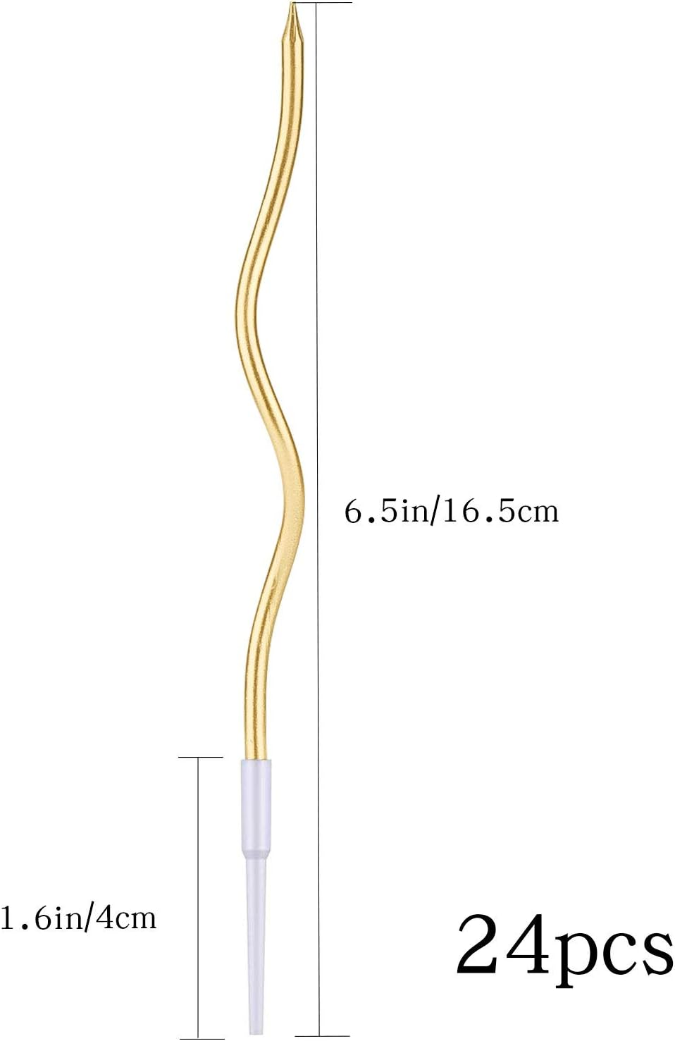 Luter Birthday Candles Cupcake Candles for Birthday Wedding Party Decoration (Gold) - Gold image number 2