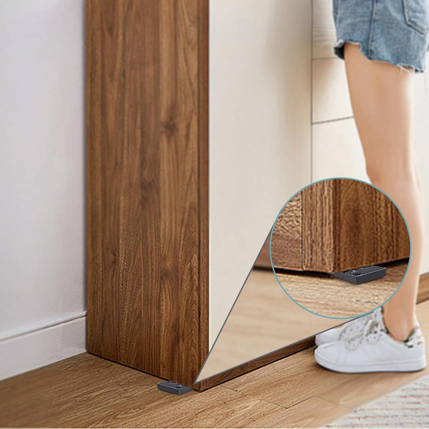 40 Pcs Furniture Leveling Wedge, Plastic Shims, Rubber Feet for Leveling, Table Leg Leveler, Furniture Pads, Table Shims, Durable, Non-Slip, Stackable image number 1