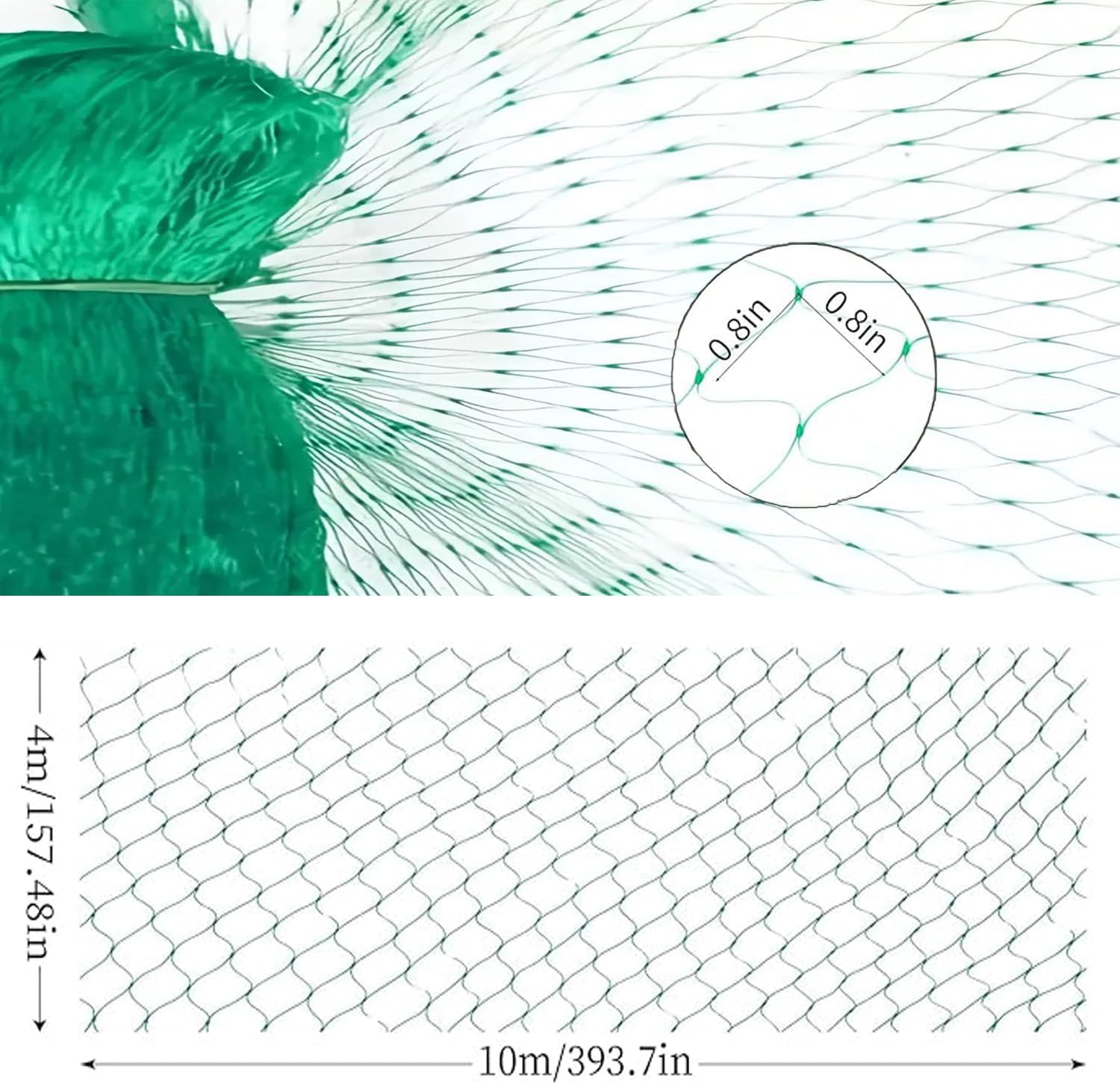 Durable 4M X 10M anti Bird Protection Net, Reusable Corrosion Resistance Garden Protective Fencing Mesh to Protect Seedlings, Plants, Flowers, Fruit Trees, Vegetables from Rodents, Birds, Deer image number 5