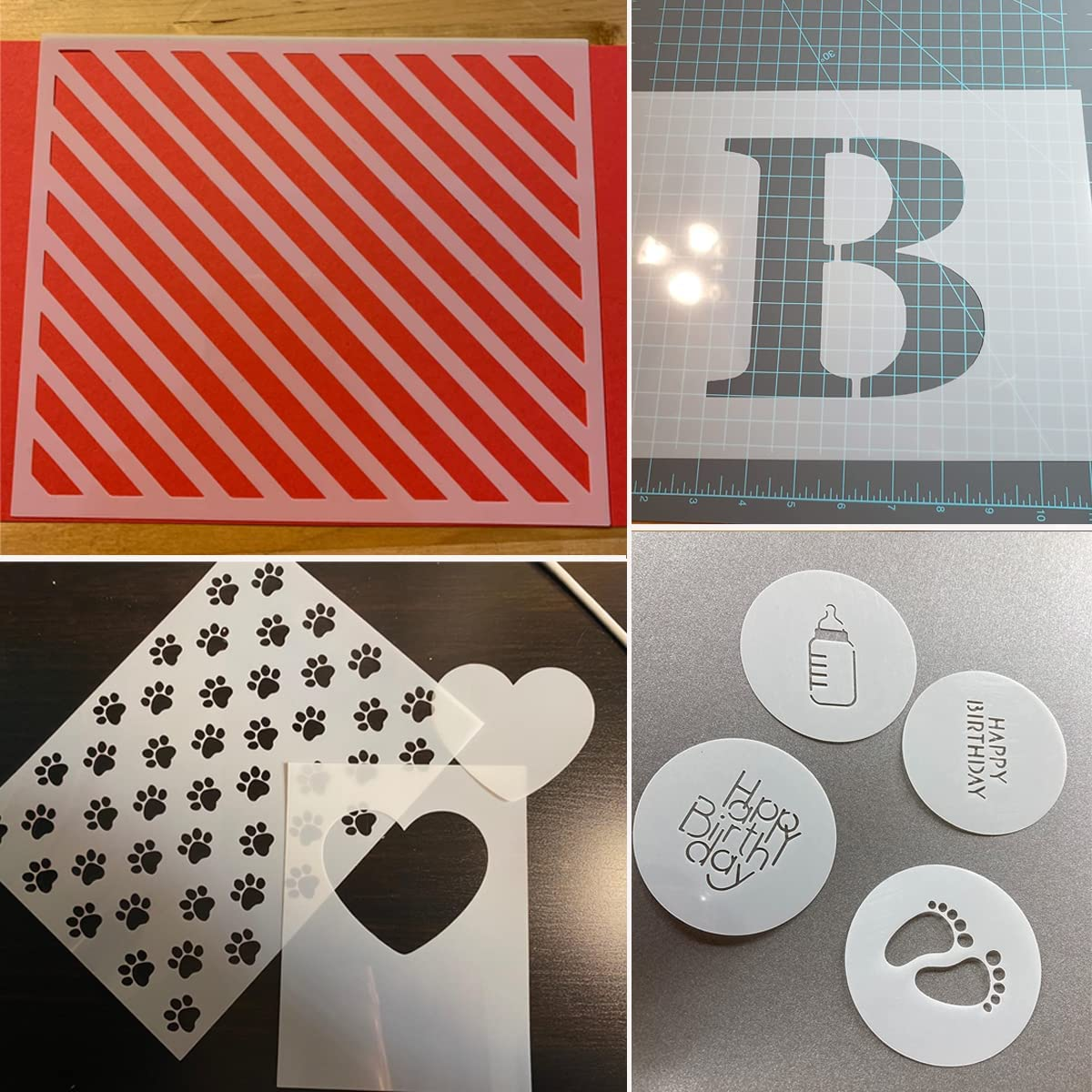 10 Pcs 10 Mil Blank Mylar Stencil Sheets, 12 X 12 Inches Templates Material, Reusable Accetate for Crafts, Clear Plastic Sheets, Mylar Template image number 5