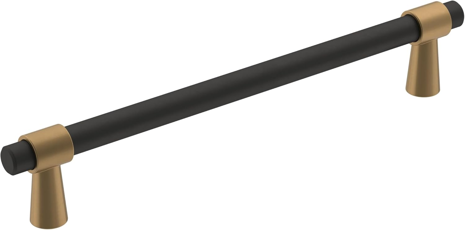 Amerock | Cabinet Pull | Polished Chrome/Matte Black | 3-3/4 Inch (96 Mm) Center-To-Center | Mergence | 1 Pack | Drawer Pull | Cabinet Handle | Cabinet Hardware