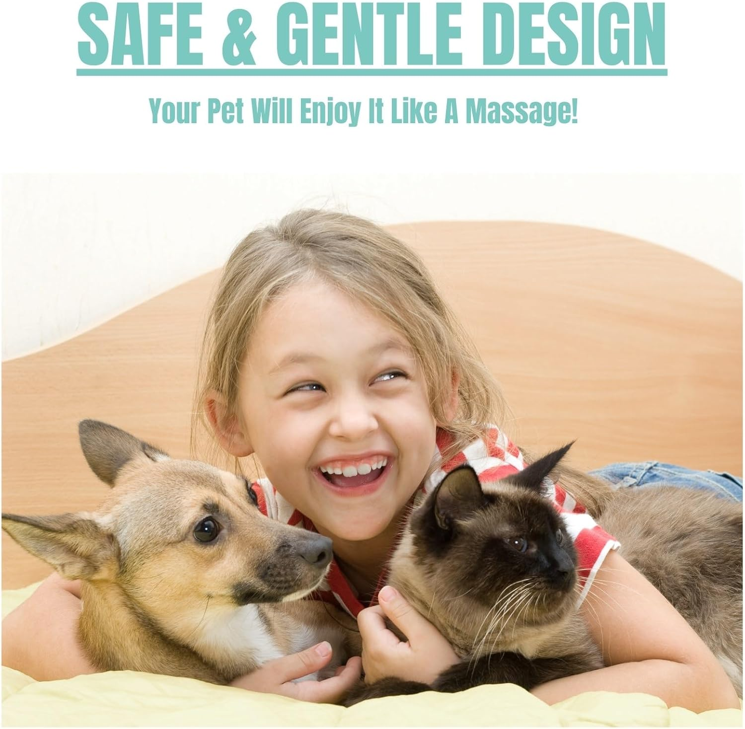 Dog Cat Brush for Dematting and Deshedding, 3 Pack Pet Grooming Kit of Undercoat Rake, Shedding Brush and Combs for Cats Dogs, with Premium Wood Handle image number 4