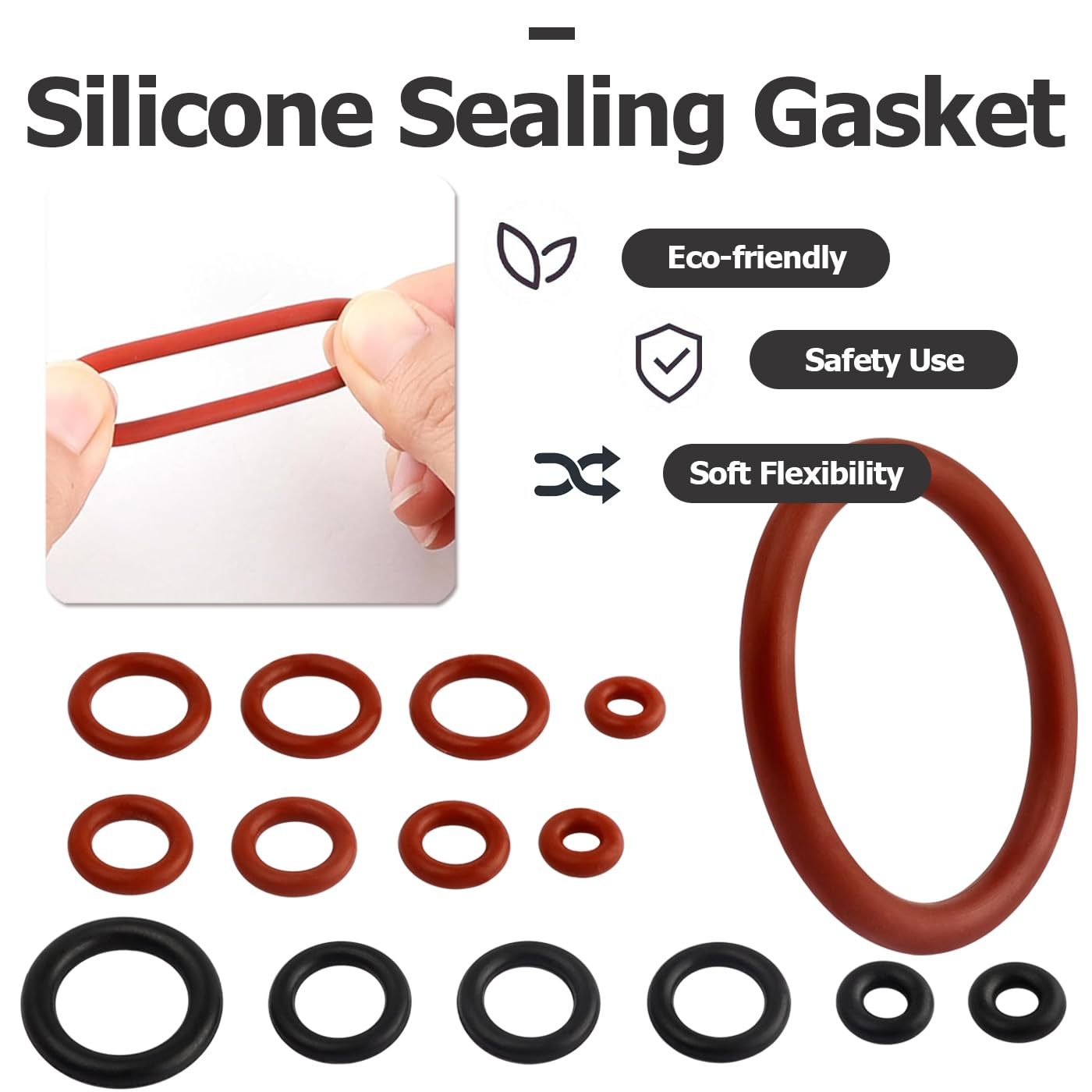 Bestgle 60 Pcs Silicone O-Ring Seal Kit, Coffee Machine Sealing Gasket for Philips Saeco Gaggia Spidem Espresso Machines, Professional Maintenance Kit Seal O Rings Nozzle Gasket image number 6