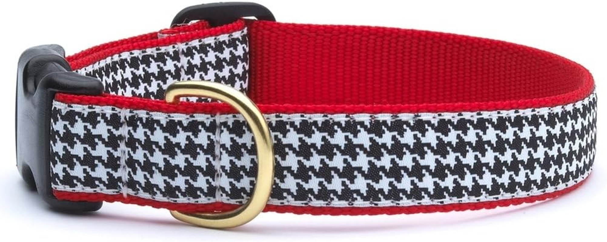 Animal World &ndash; HTB C S Houndstooth Dog Collar: 5/8 &ndash; S, Black