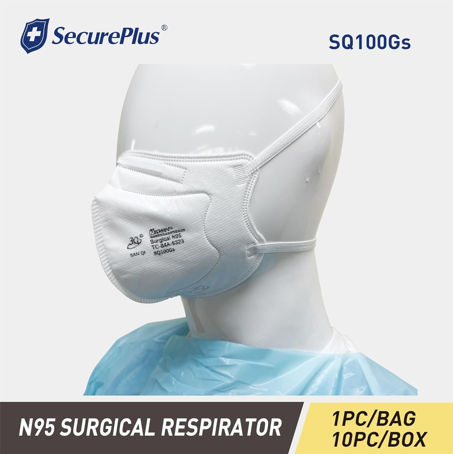 SECURE plus 40Pcs KN95 Mask Breathable Filtration Efficiency &ge; 95% Protective Cup Dustproof Disposable Mask anti PM2.5 image number 6