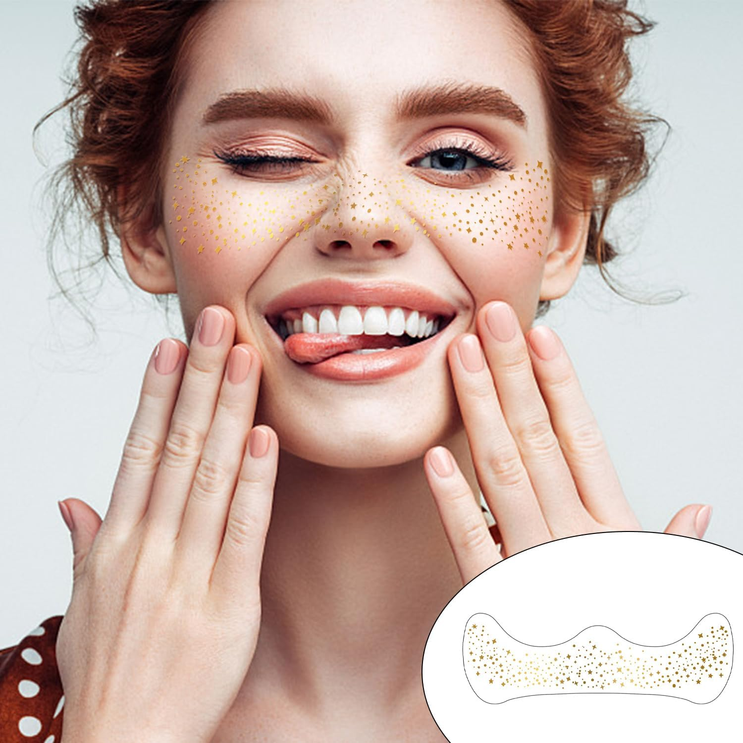 20 Flashing Freckle Tattoos, Party Body Arm Stickers, Fashionable Creative Tattoos, Party Party Decorations, Durable Waterproof