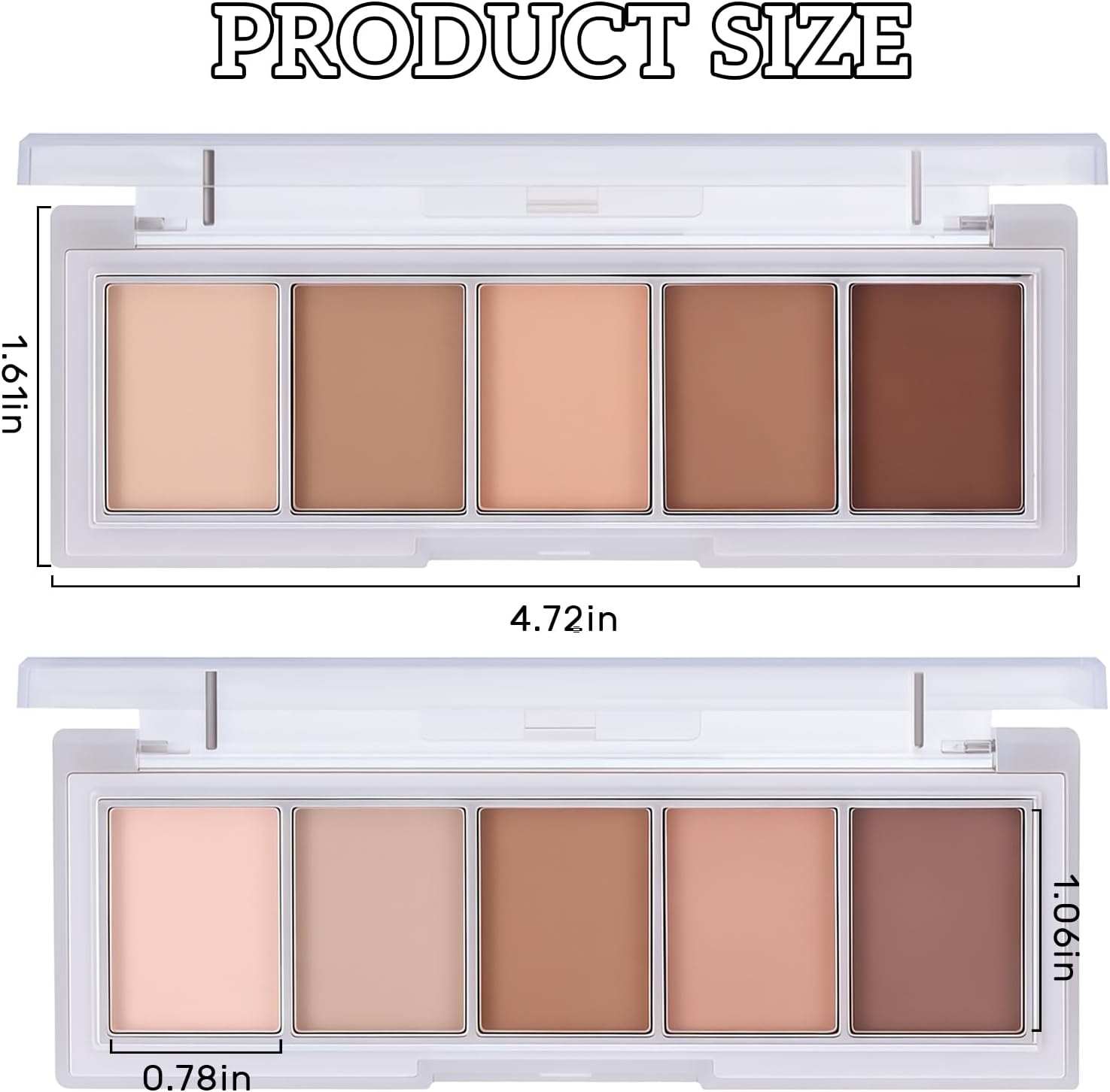 5 Colors Cream Eyeshadow Palette, Daily Nude Eye Shadow Pallet Powder Long-Lasting Coloring, High Pigmented Ultra-Mix Cosmetic Palette, Versatile Delicate Matte Eye Makeup for Women Girls
