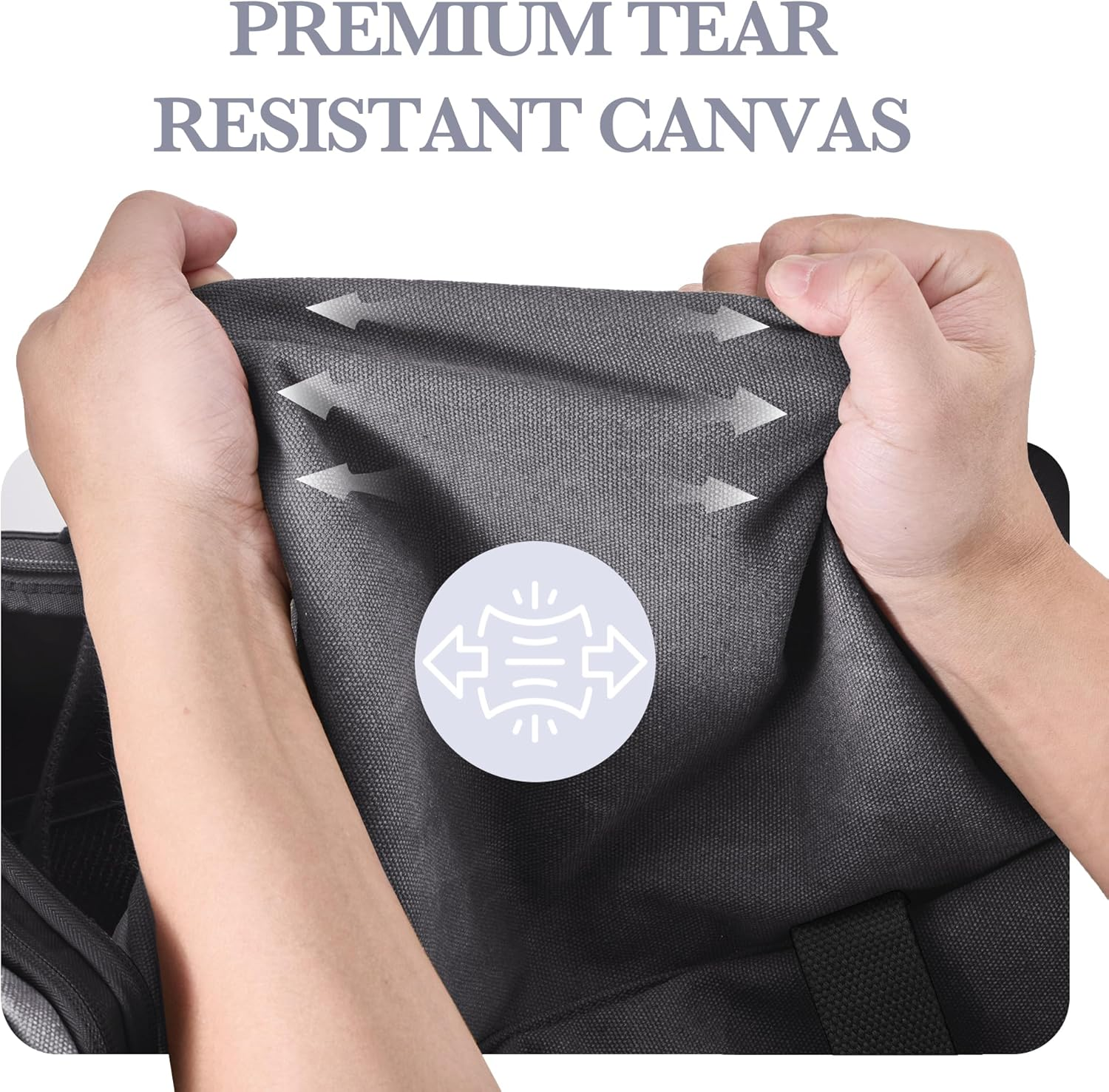 SHOWKOO Duffle Bag for Travel 60L Expandable Canvas Travel Bag Durable Vintage Weekender Overnight Carry on Bag, Dark Gray, Large-60L, Vintage image number 6