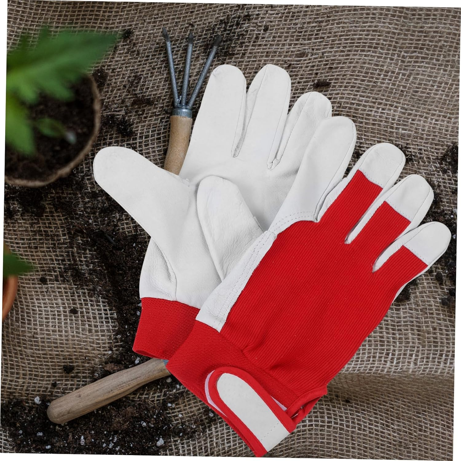 1 Pair Garden Pruning Gloves Gardening Tools Women'S Small Size Sticky Band Use image number 4