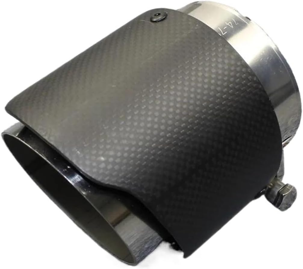 Car Exhaust System Muffler Carbon Fiber Matte Tail Throat 304 Stainless Steel Exhaust Tip Tail Tip(57-101) image number 1